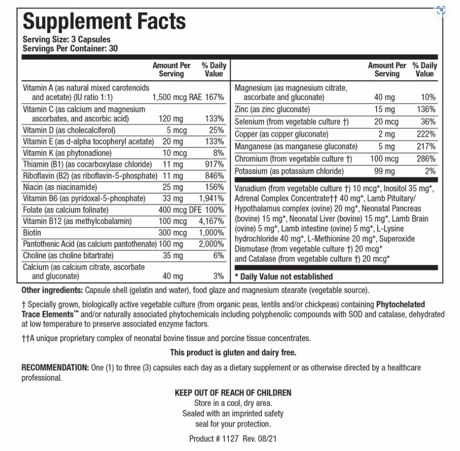 Biotics Research Bio-Glycozyme Forte 270 CAPSULE Blood Sugar Support EXP 05/2026