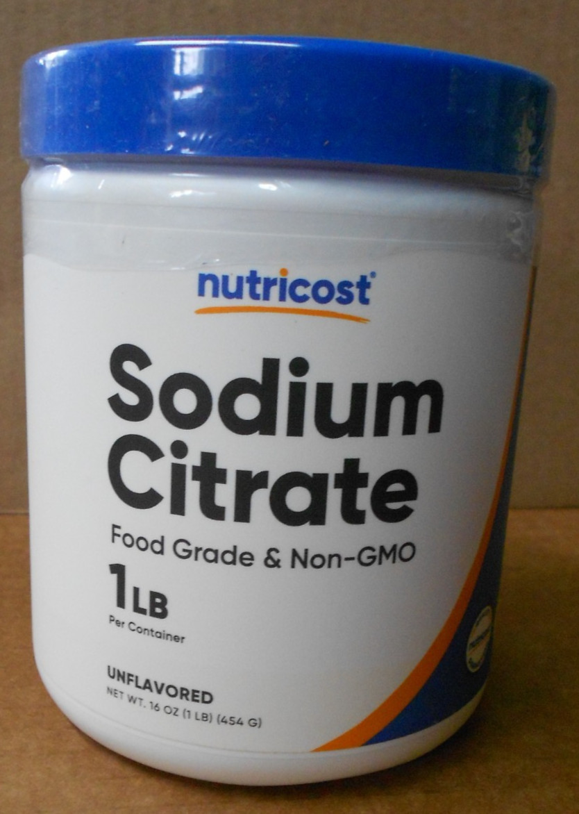 Nutricost Sodium Citrate Powder 1lb Unflavored Food Grade & Non-GMO