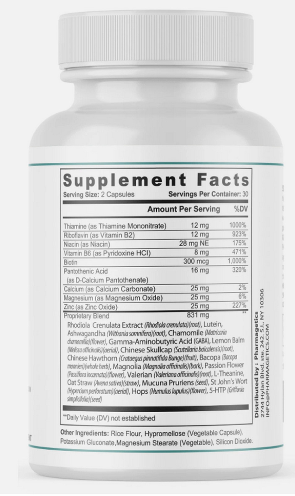 3 Bottles Pharmagetics Nerve Recovery Max Nerve Support -3x60Caps, Exp. 04/2028