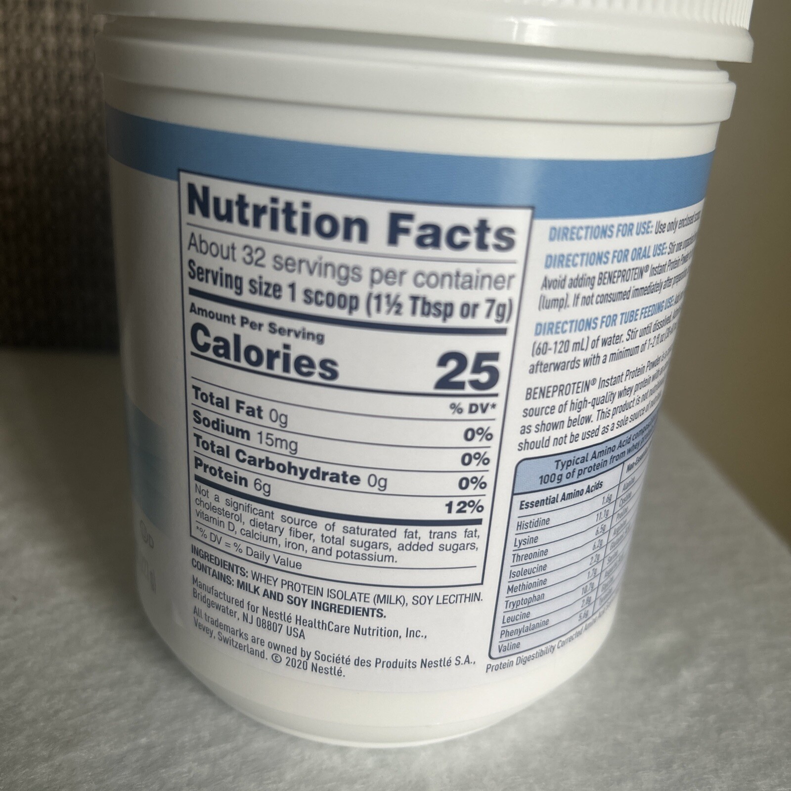 Nestle Beneprotein Protein Supplement Unflavored 8 oz Can 6 Ct EXP 9/14/25