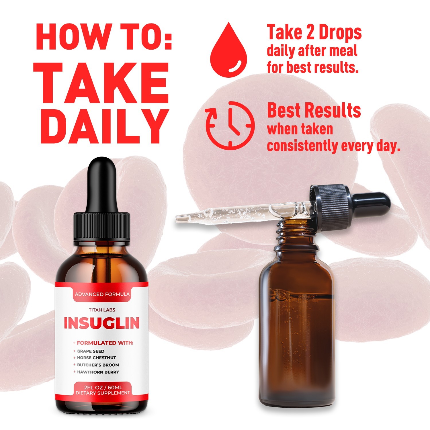 (1 Pack) Insuglin Drops Advanced Blood Support Supplement Insu Glin 30 Servings