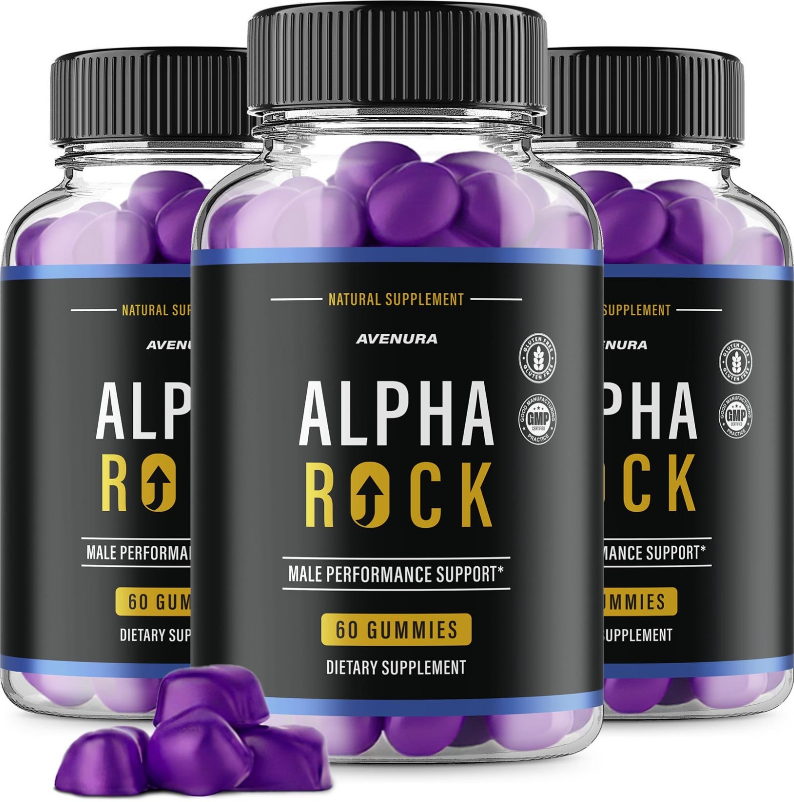 (3 Pack) Alpha Rock Men Gummies – AlphaRock Gummy Natural Blend Advanced Formula