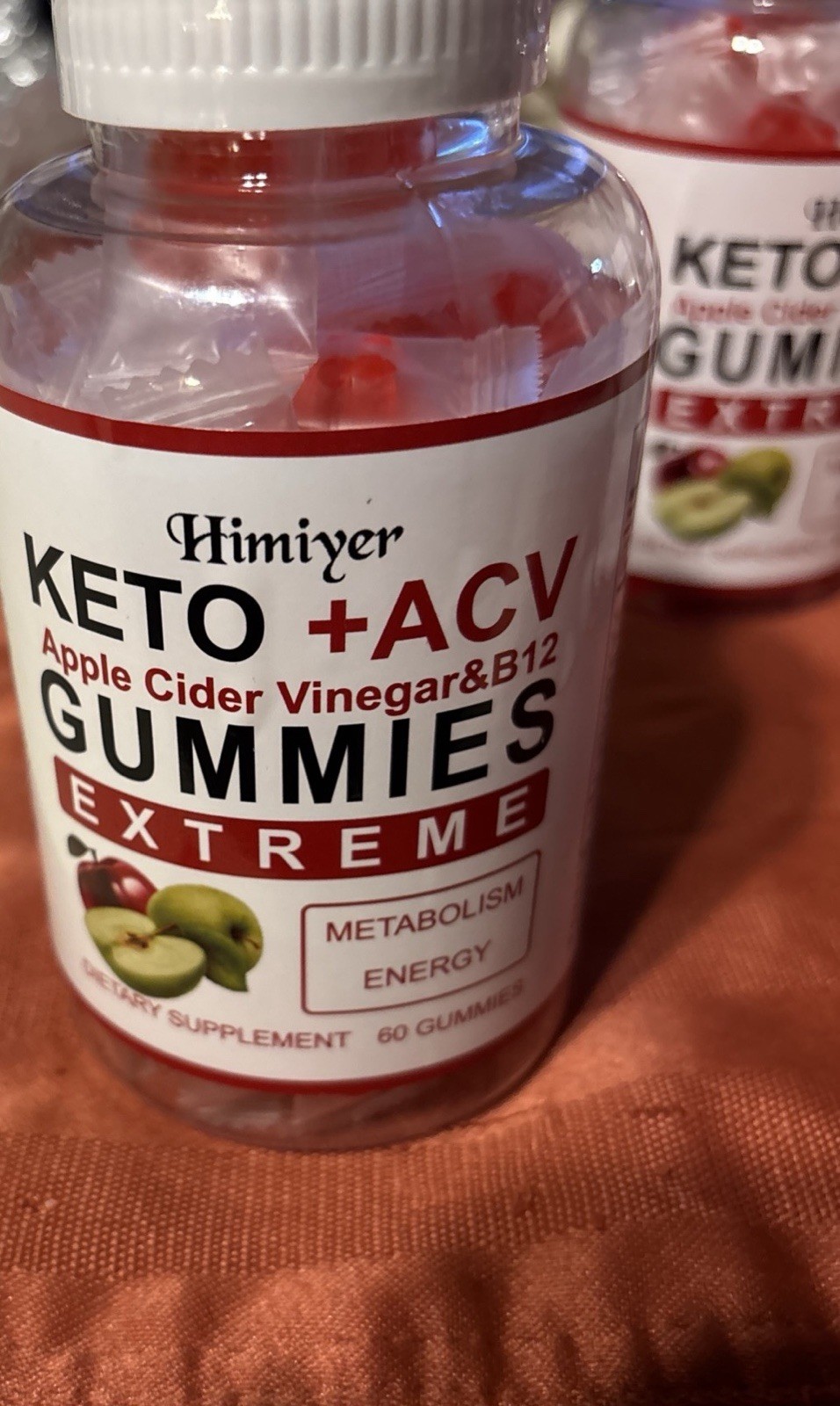 Lot of (4)- Keto + ACV Apple Cider Vinegar B12 Gummies Extreme 60 ct Exp. 04/27