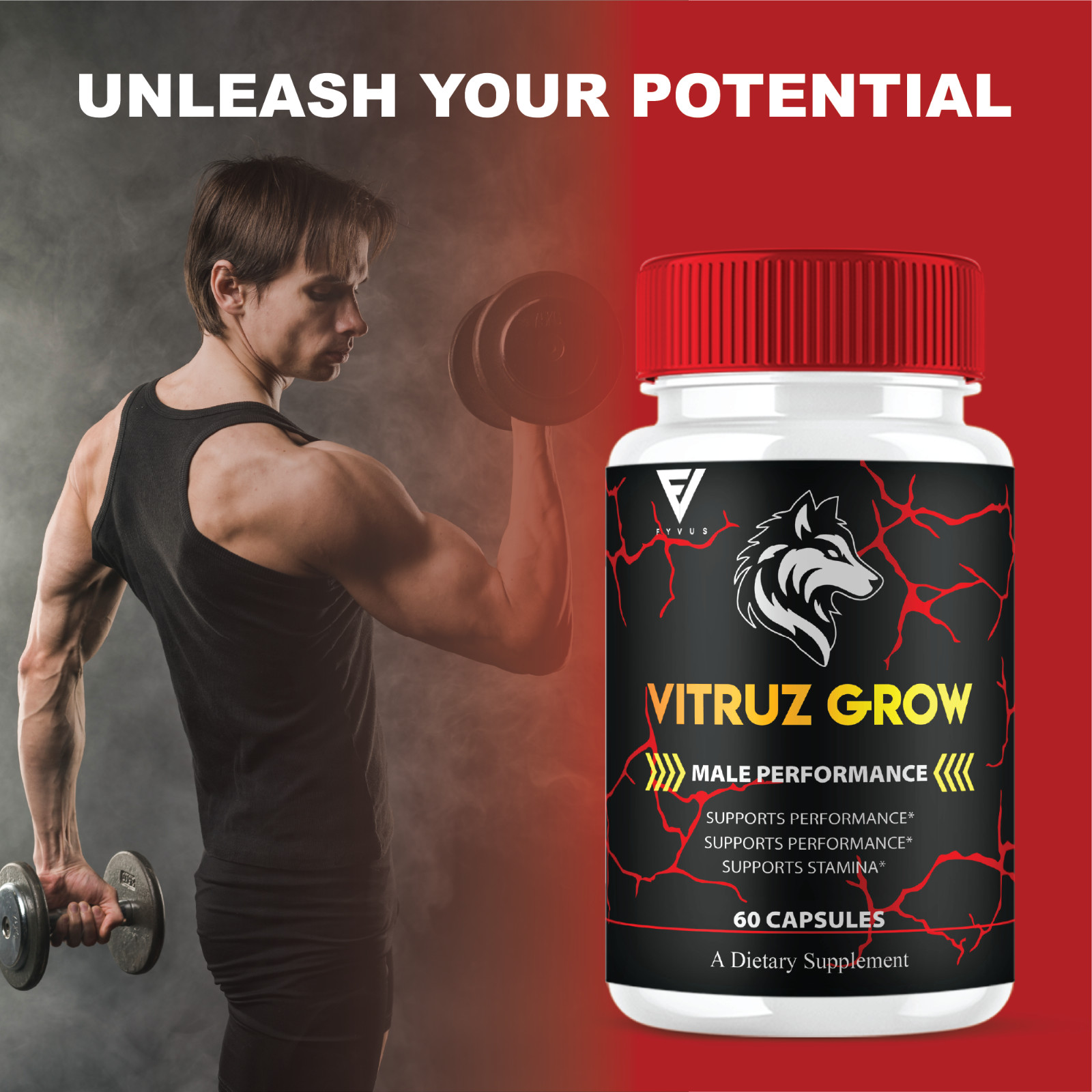 (2 Pack) Vitruz Grow Supplement, VitruzGrow Max Strength Capsules (120 Capsules)