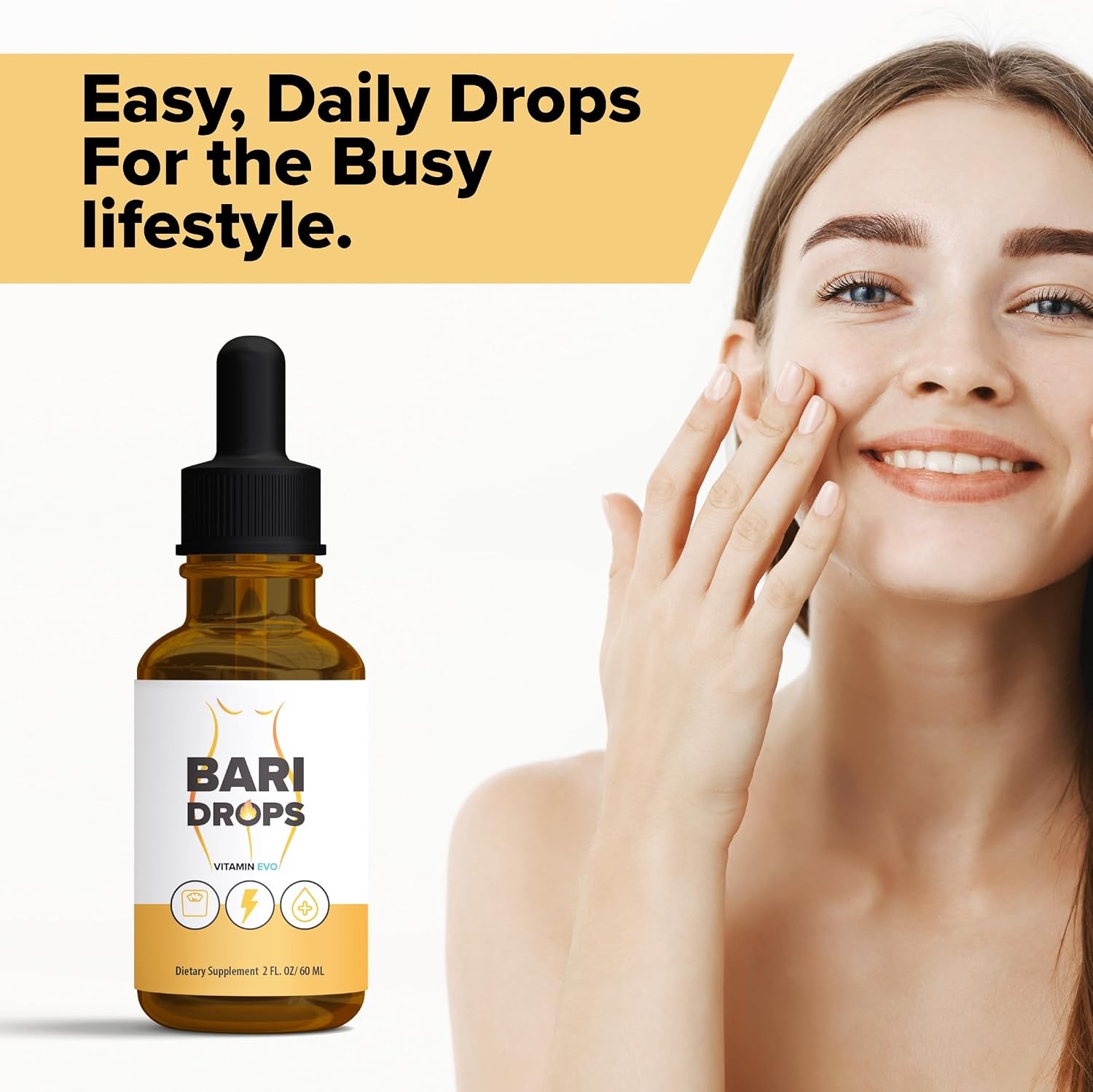 Bari Drops, Bari Liquid Drops Supplement, BariDrops Liquids Extract Formula 60sv