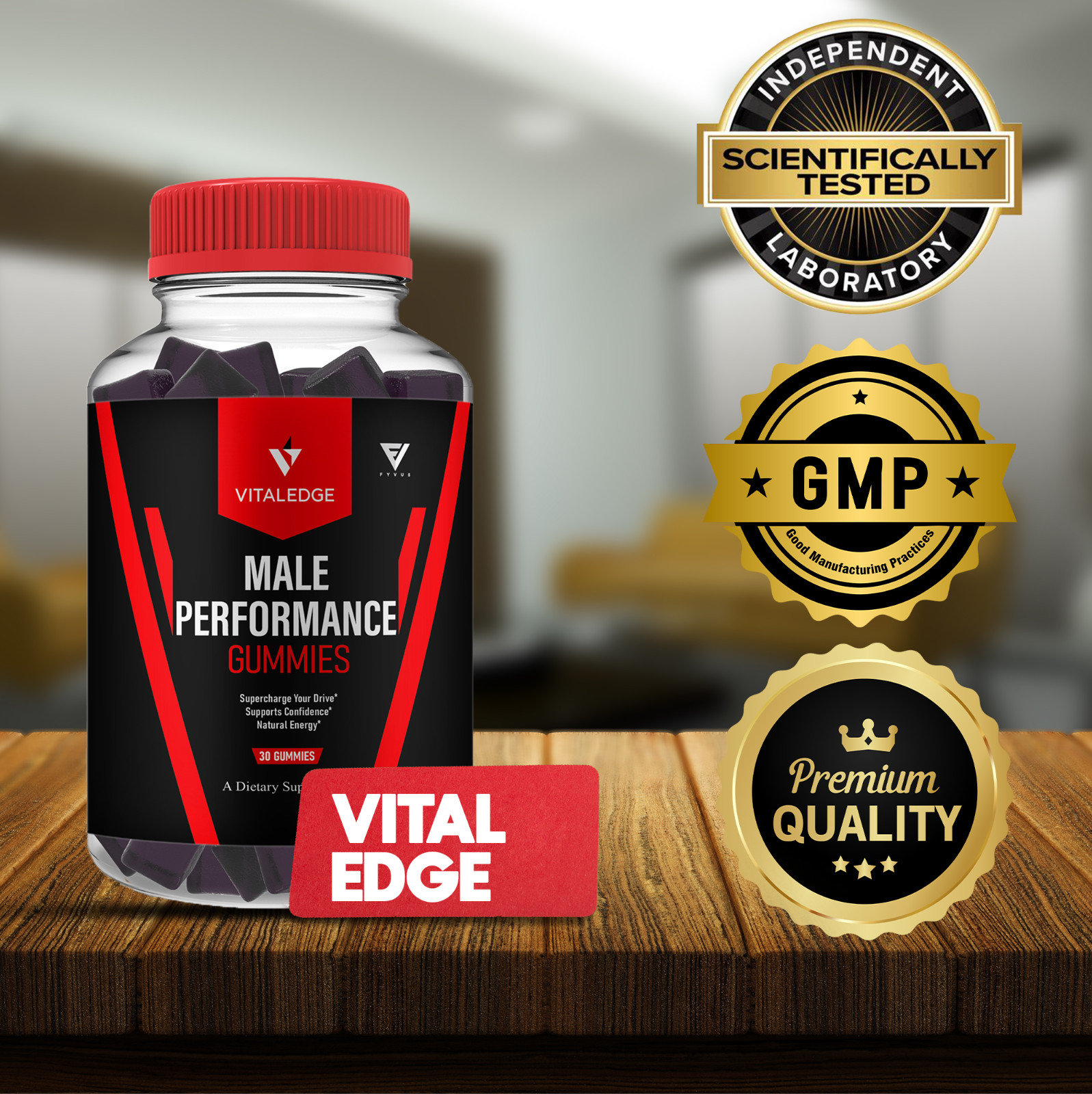 (5 Pack) Vital Edge Performance Gummies, VitalEdge Max Formula (5 Month Supply)