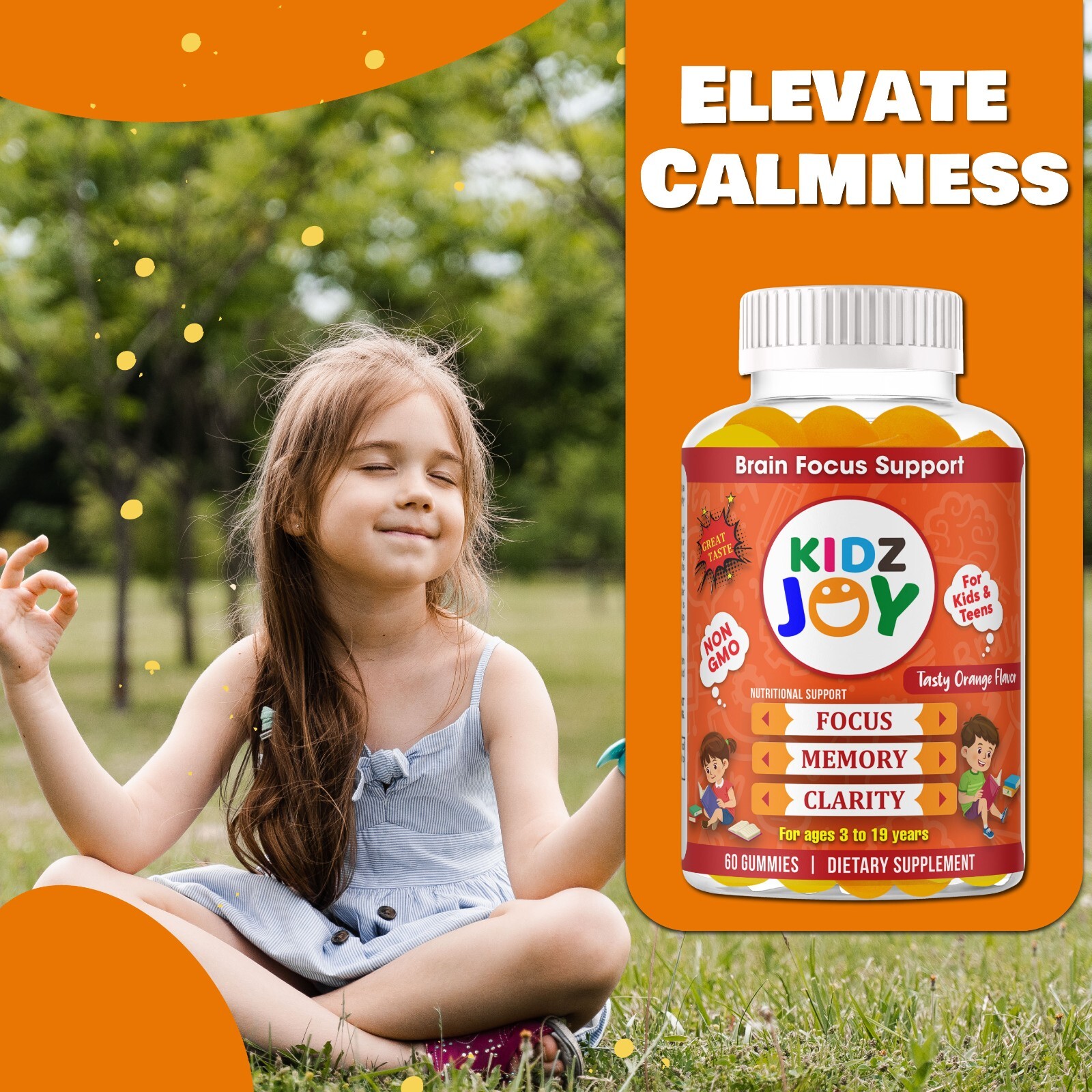 Brain Booster Supplement For Kids & Teens, Support Memory, omega 3,6,9 & DHA