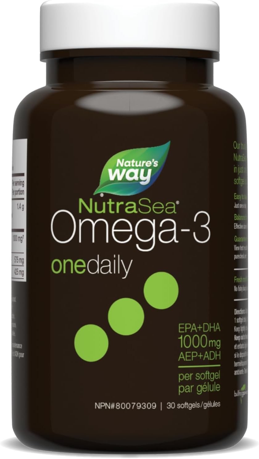Nature’s Way NutraSea Omega-3 High Potency One Daily Fresh Mint Flavor 30pcs NEW