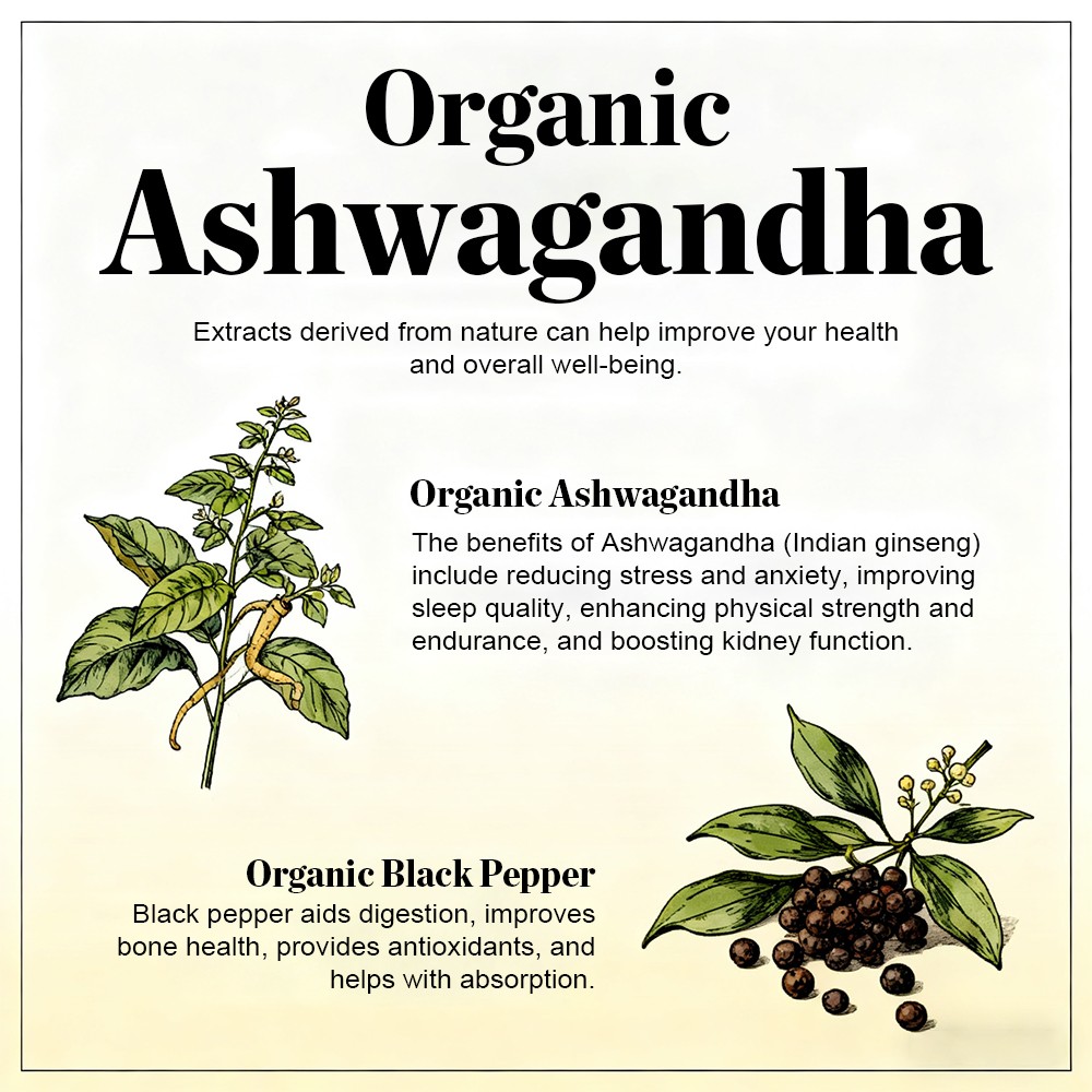 Natural Herbal Adaptogen Supplement 30~120CT- Support Calm, Focus&Daily Wellness