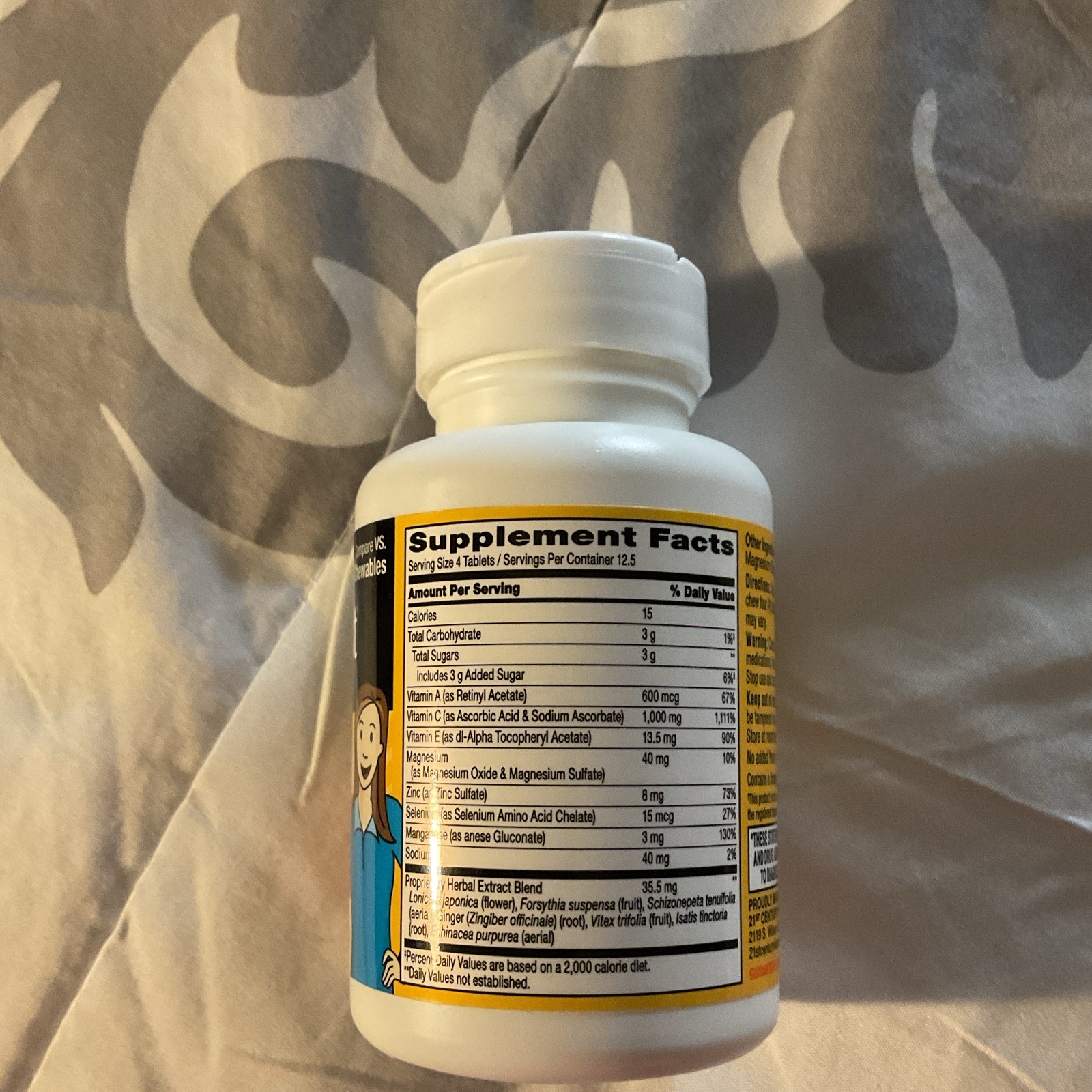 21st Century ImmuBlast Immune Support Vitamin C 1000mg Citrus 50 Chew Tabs