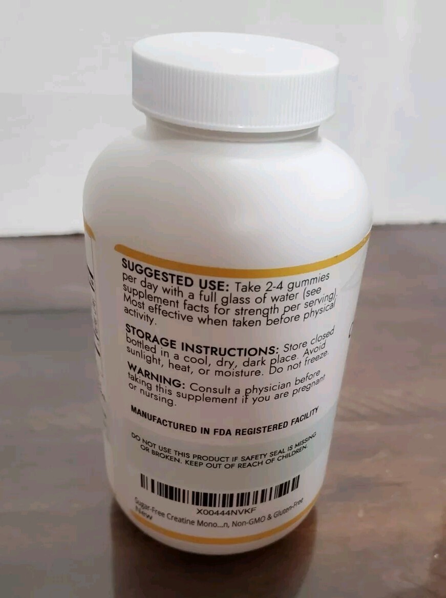 Sugar Free Creatine Monohydrate Muscle Support Improves Energy Memory & Focus
