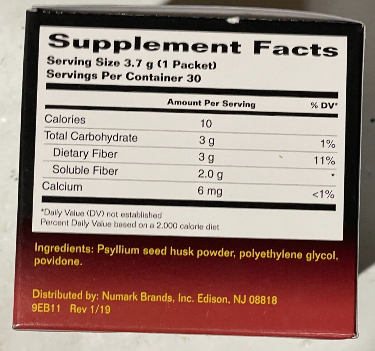 Hydrocil Instant Dietary Fiber Supplement Digestive Regularity Sugar Free 30ct