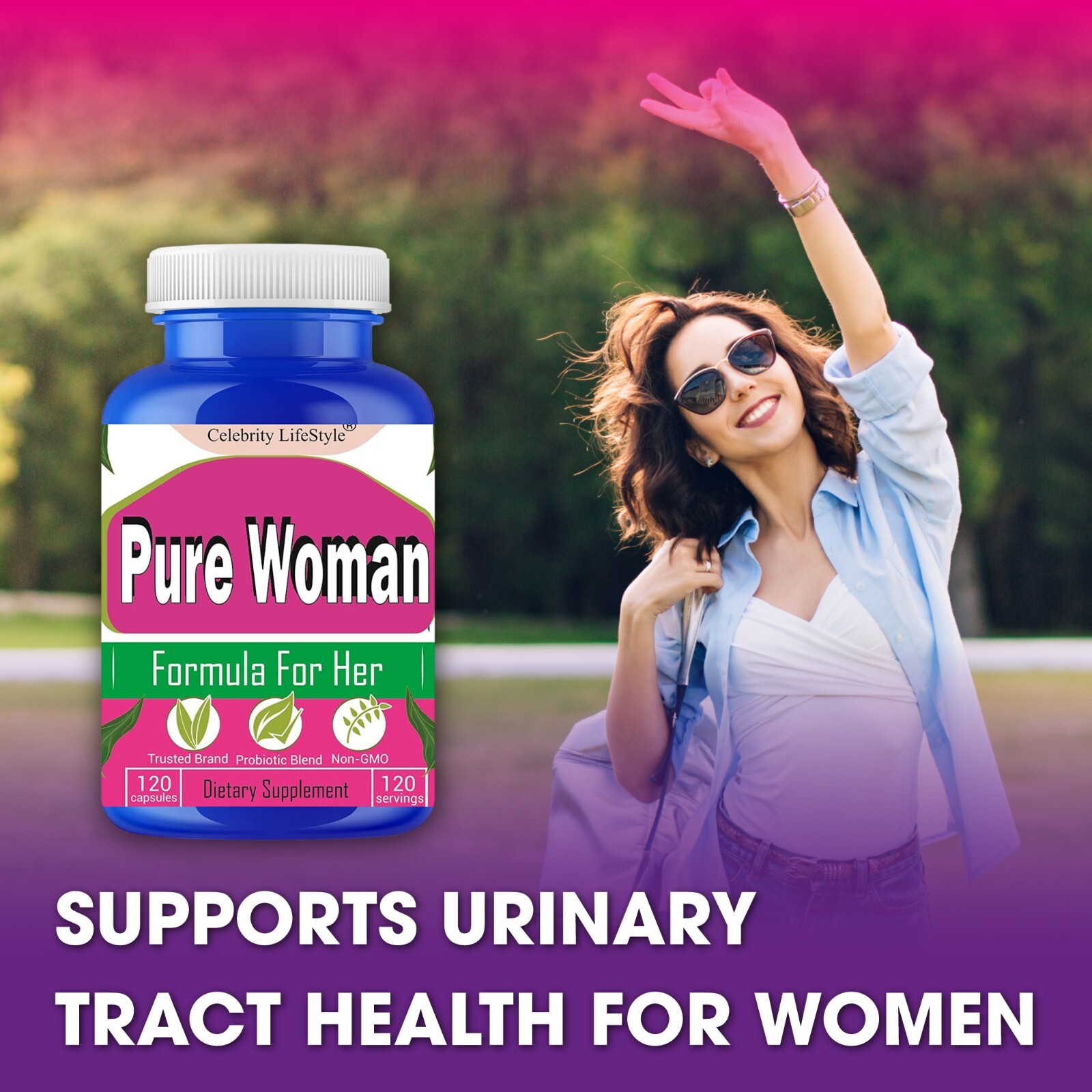 Her Essence Vaginal Support, Female Odor Control, Prebiotics & Probiotics Pills