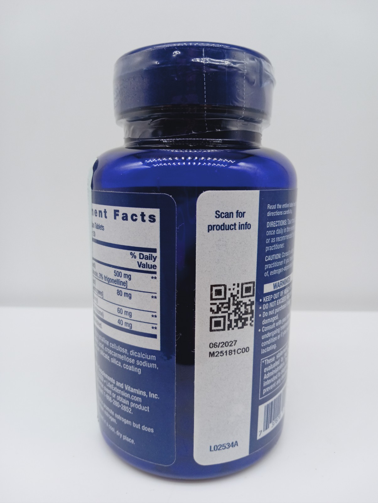 Life Extension Estrogen Balance Elite 60tabs Fenugreek/Cohosh/Vitex NonGMO