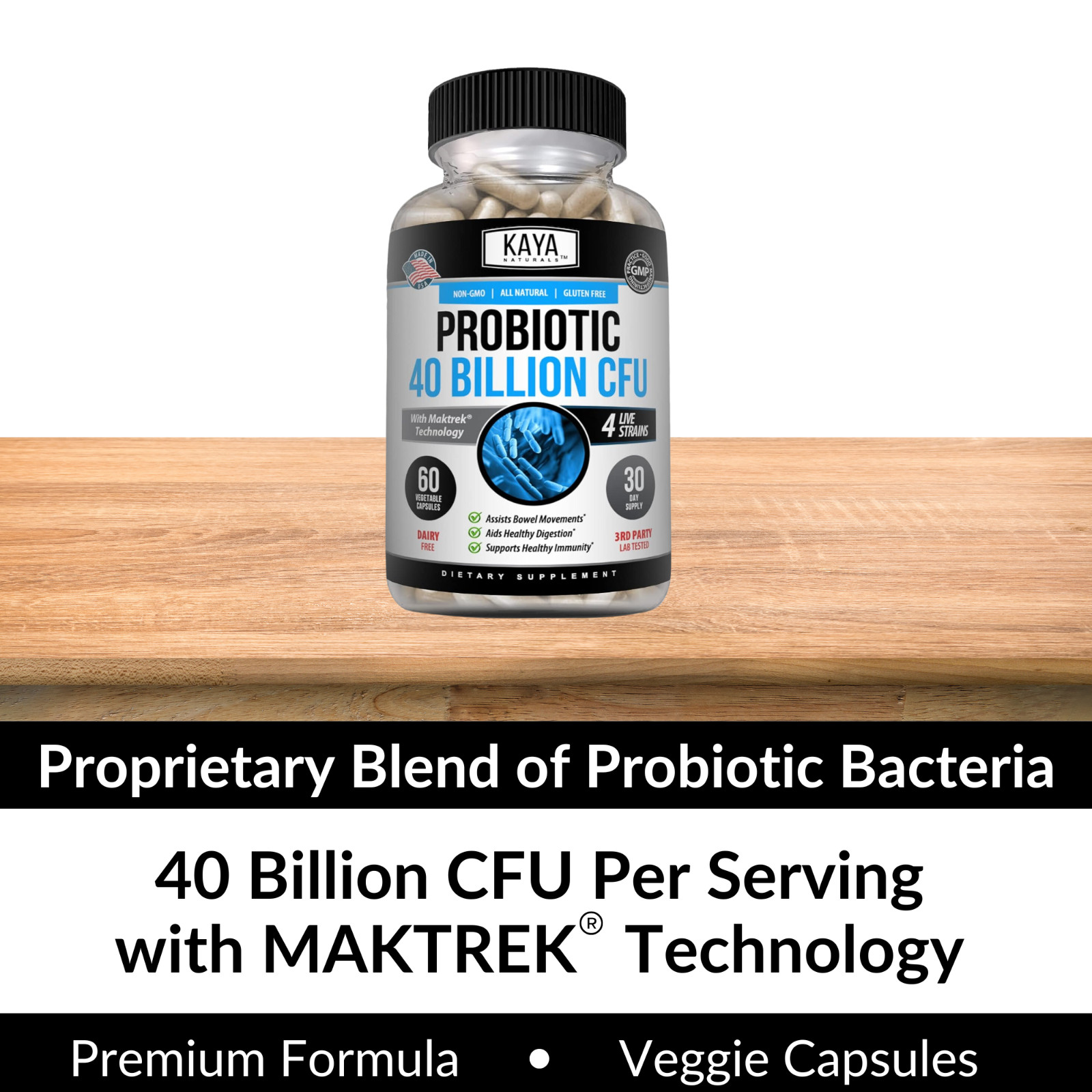 (2 Pack) Probiotics 40 Billion CFU 60ct Digestive Health Immune Support Bloating