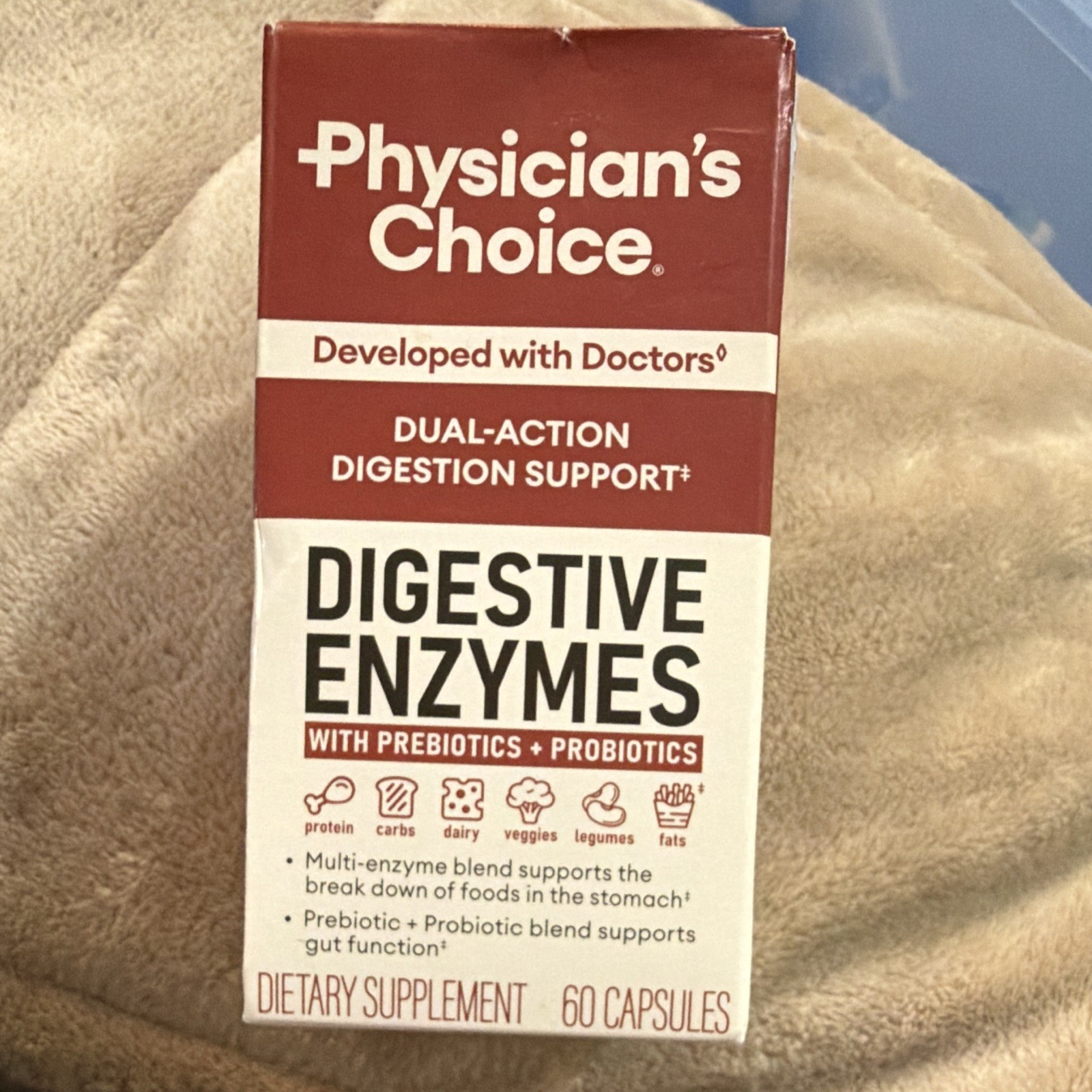 Physician’s Choice Digestive Enzymes + Pre/Probiotics 60 Caps Exp 04/2027