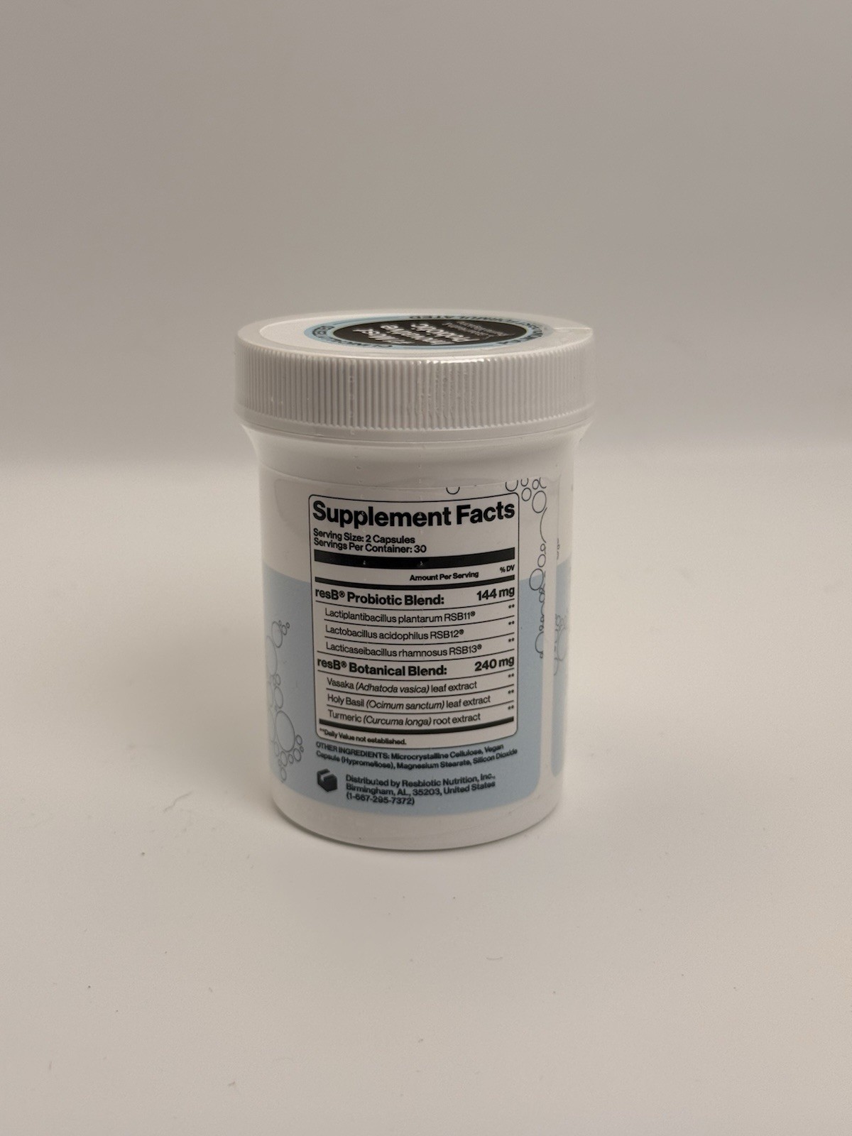 resB Lung Support Probiotic Lactobacillus Holy Basil Turmeric 60 Caps Exp 06/20…
