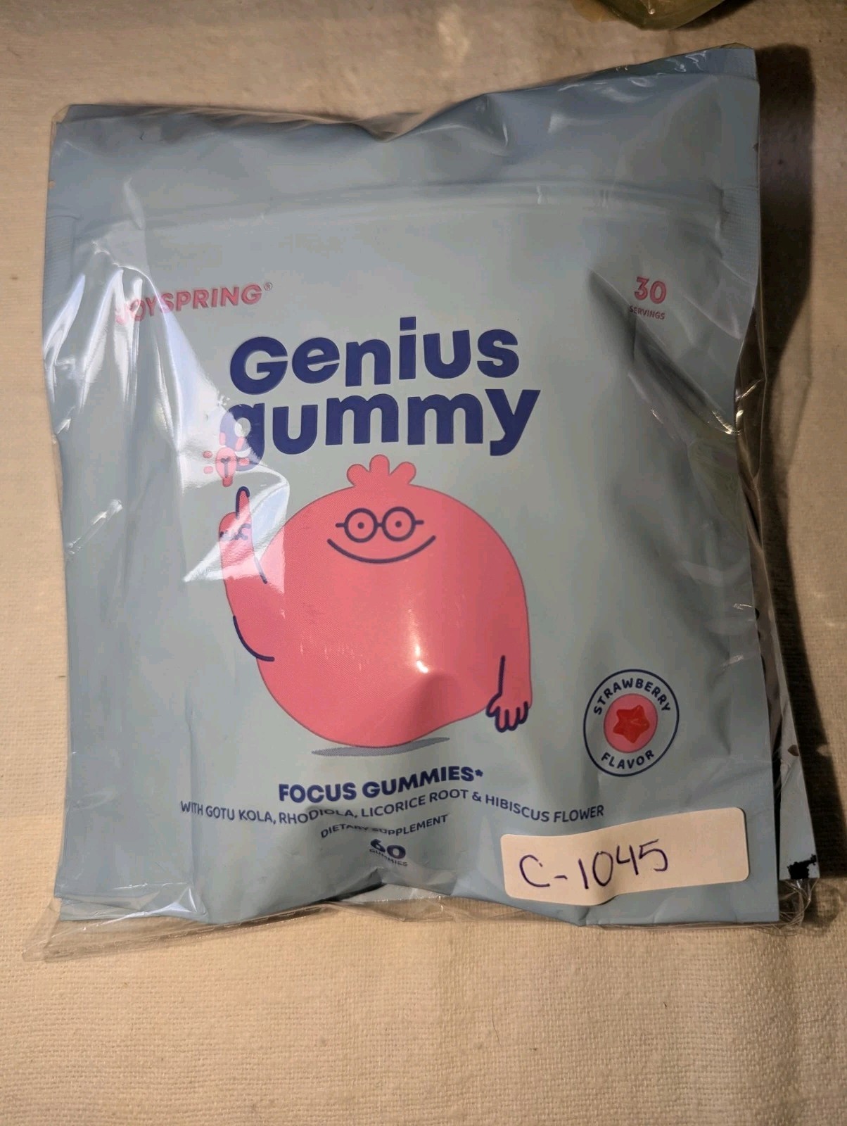 JoySpring Genius Gummy Focus Gummies Strawberry 2 Pack, 60 Ct Each