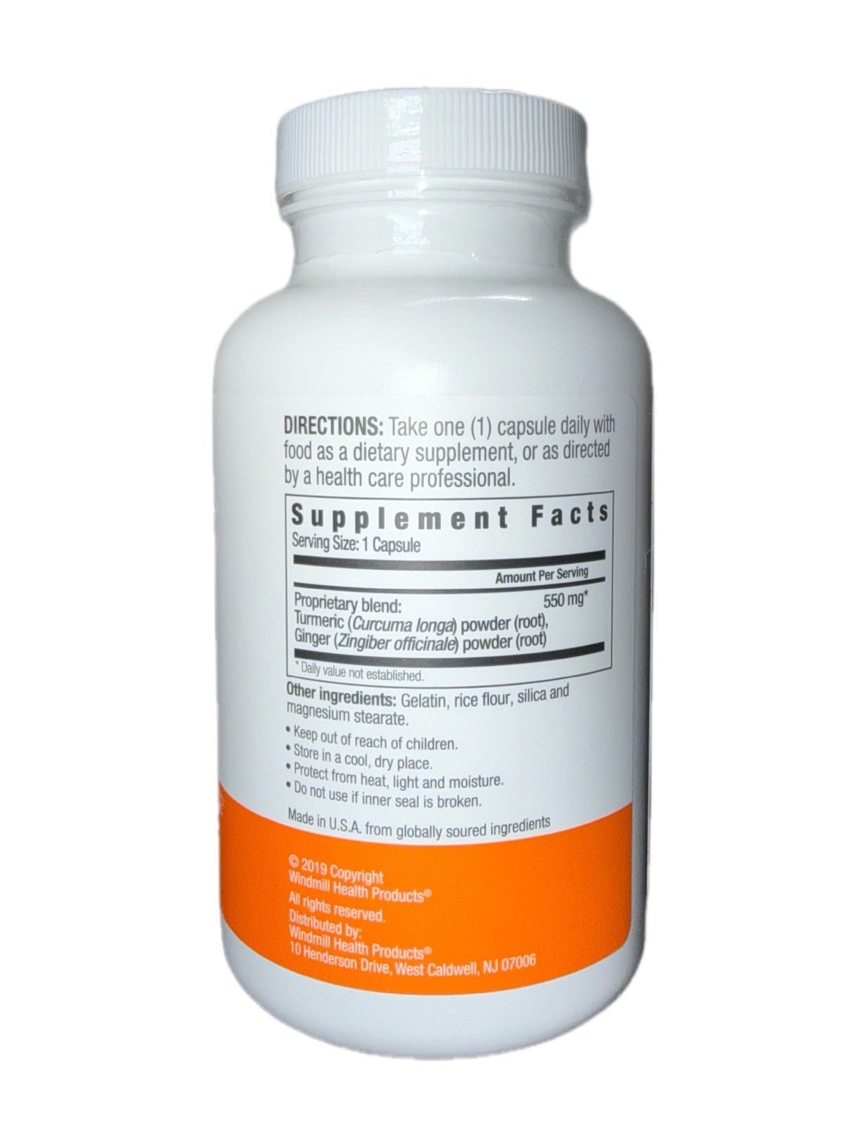 WELLNESS gardenTurmeric with Ginger 550mg Extra Strength. 90 Capsules Exp: 03/29