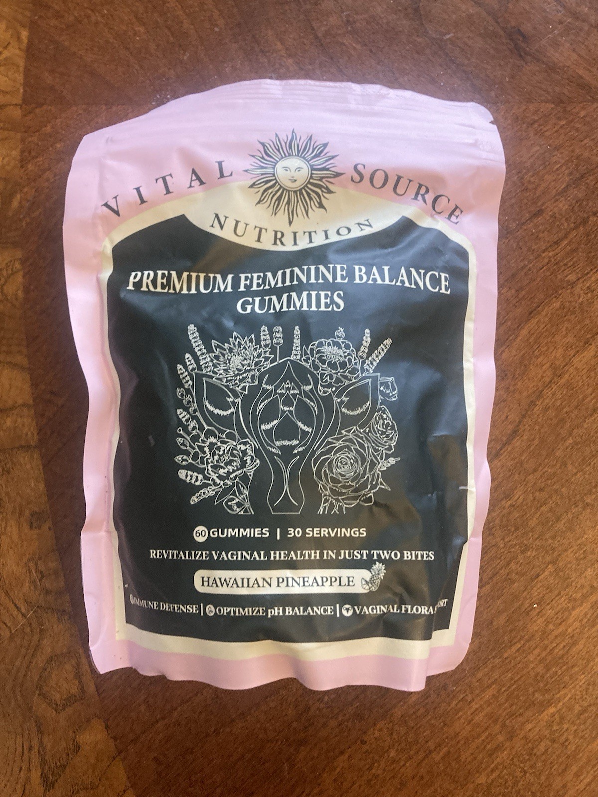 Vital Source Nutrition Premium Feminine Balance Gummies 60ct Pineapple 2/2027