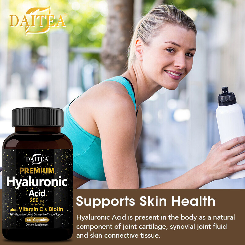 Hyaluronic Acid 250mg Biotin Vitamin C Joint, Connective Tissue Support