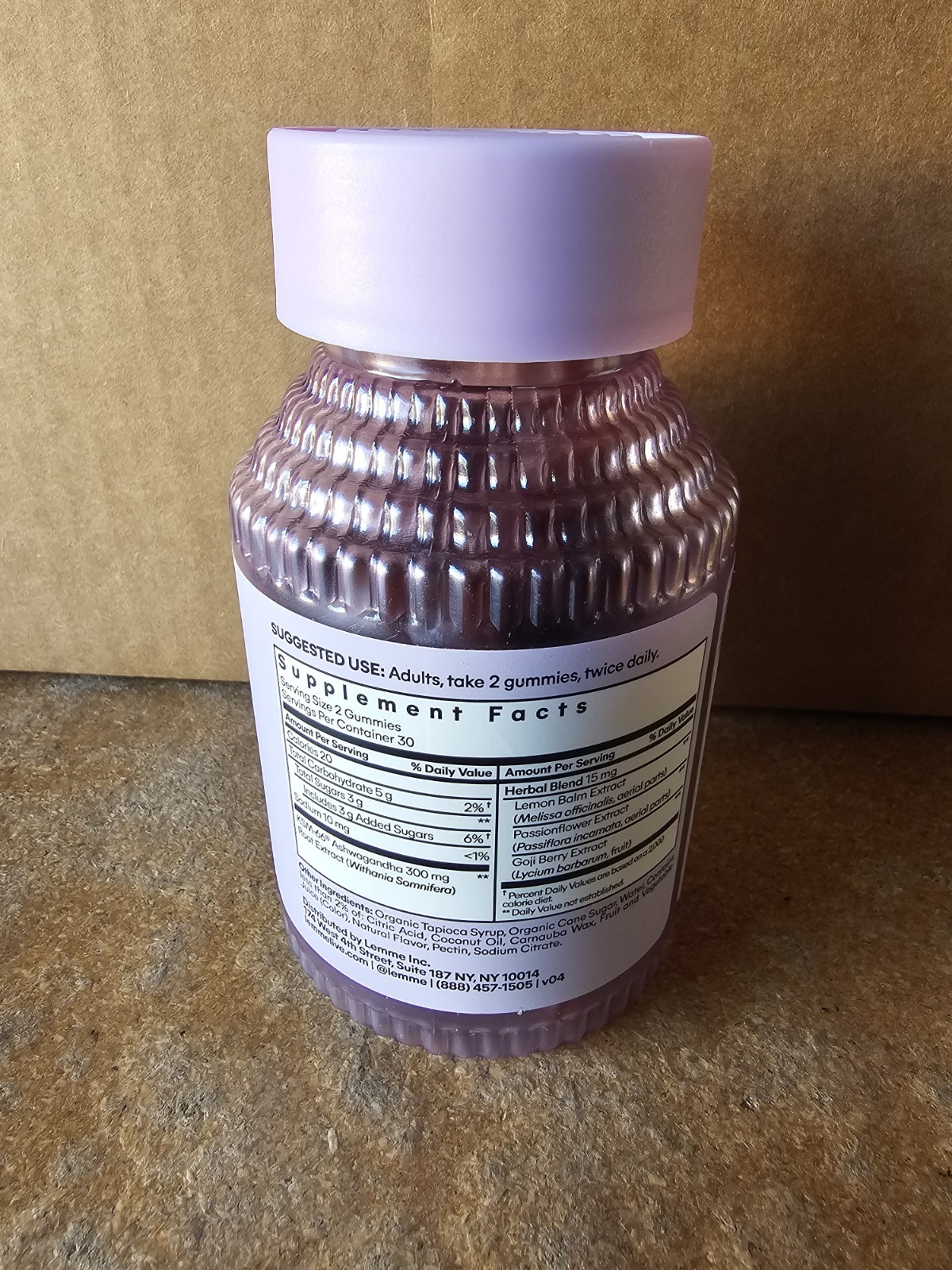 Lemme Chill De-Stress Gummies 60ct Ashwagandha KSM-66 Stress Relief EXP 06/27