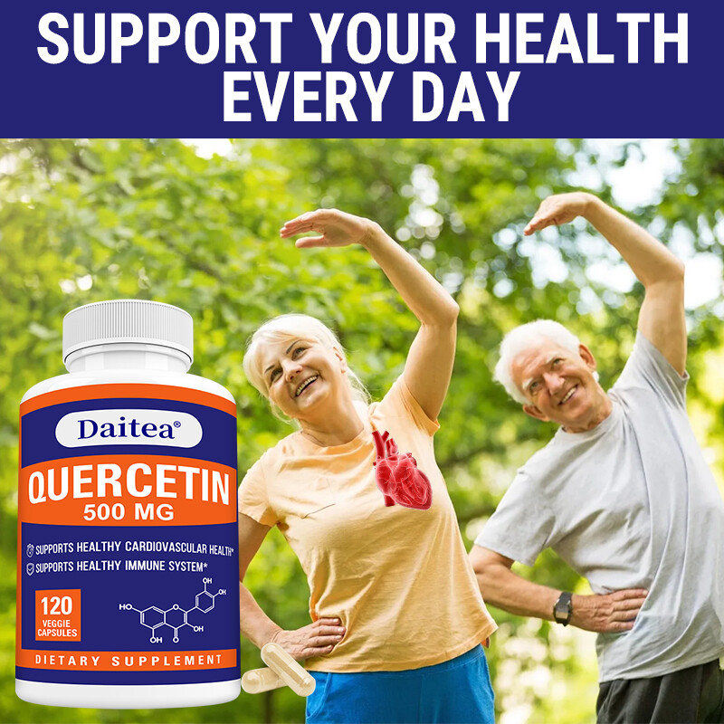 Quercetin 500mg Supplement Skin Heart Immune Support Antioxidant 120 Capsules