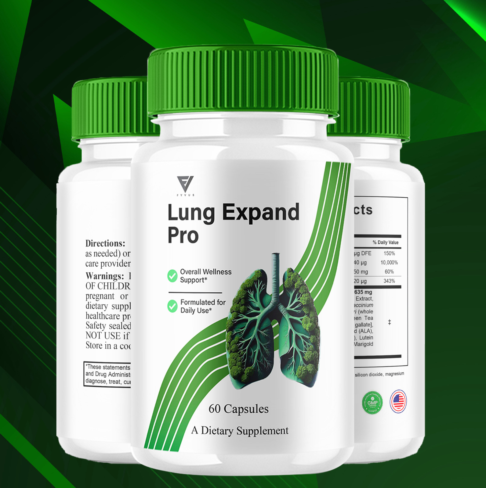 (5 Pack) Lung Expand Pro, LungExpandPro Advanced Supplement (300 Capsules)