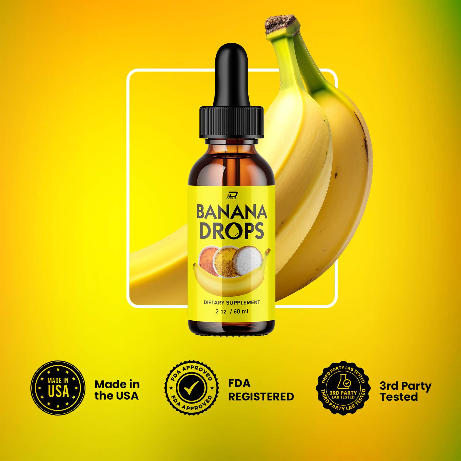 Banana Drops for Weight Loss Liquid Supplement, Banana Drops Official (1 Pack)
