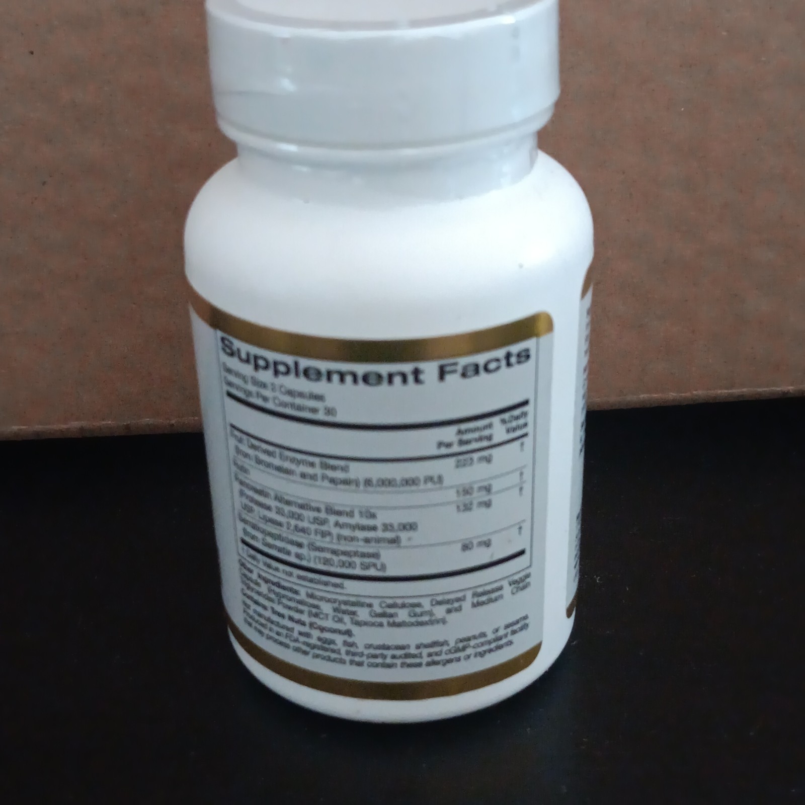 California Gold Nutrition Proteolytic Enzymes Broad Spectrum 90 Veg Caps