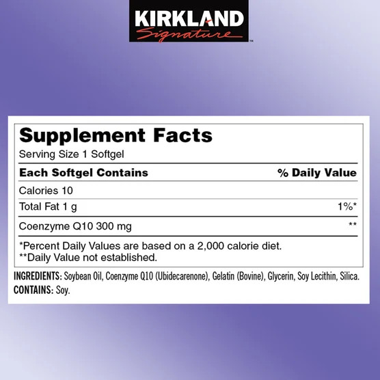 Kirkland Signature CoQ10 300 mg 100 Softgels USP Verified Supplement EXP:08/27