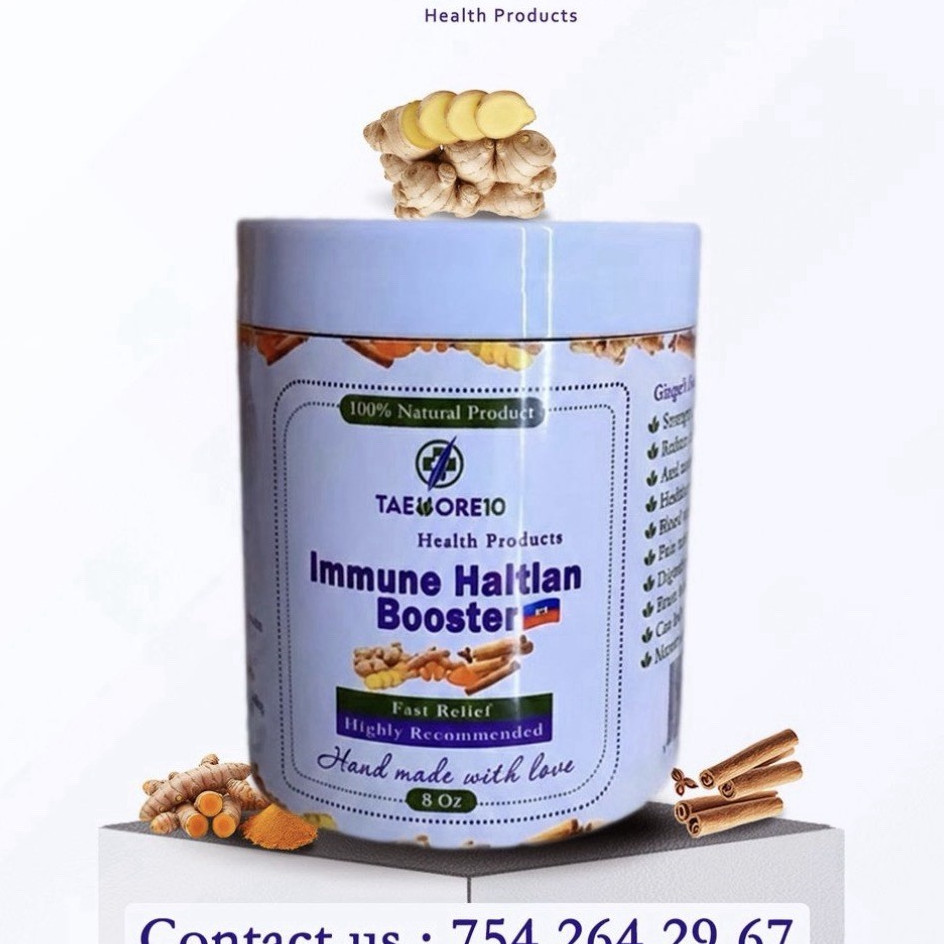 Taeuore10 Immune Support Powder 8 oz 100% Natural Ginger Turmeric Honey