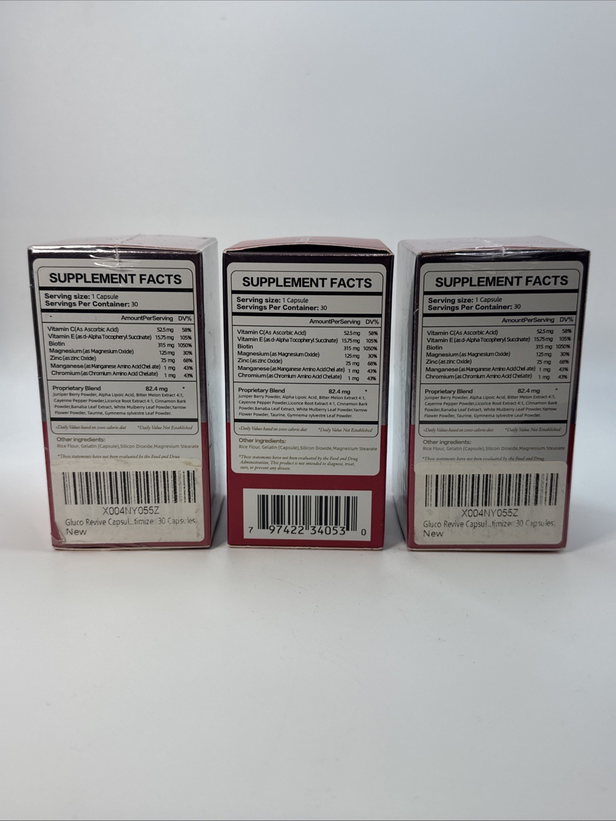 3x- Gluco Revive Blood Support GlucoRevive Glycogen Support 30 caps (60) Exp 527