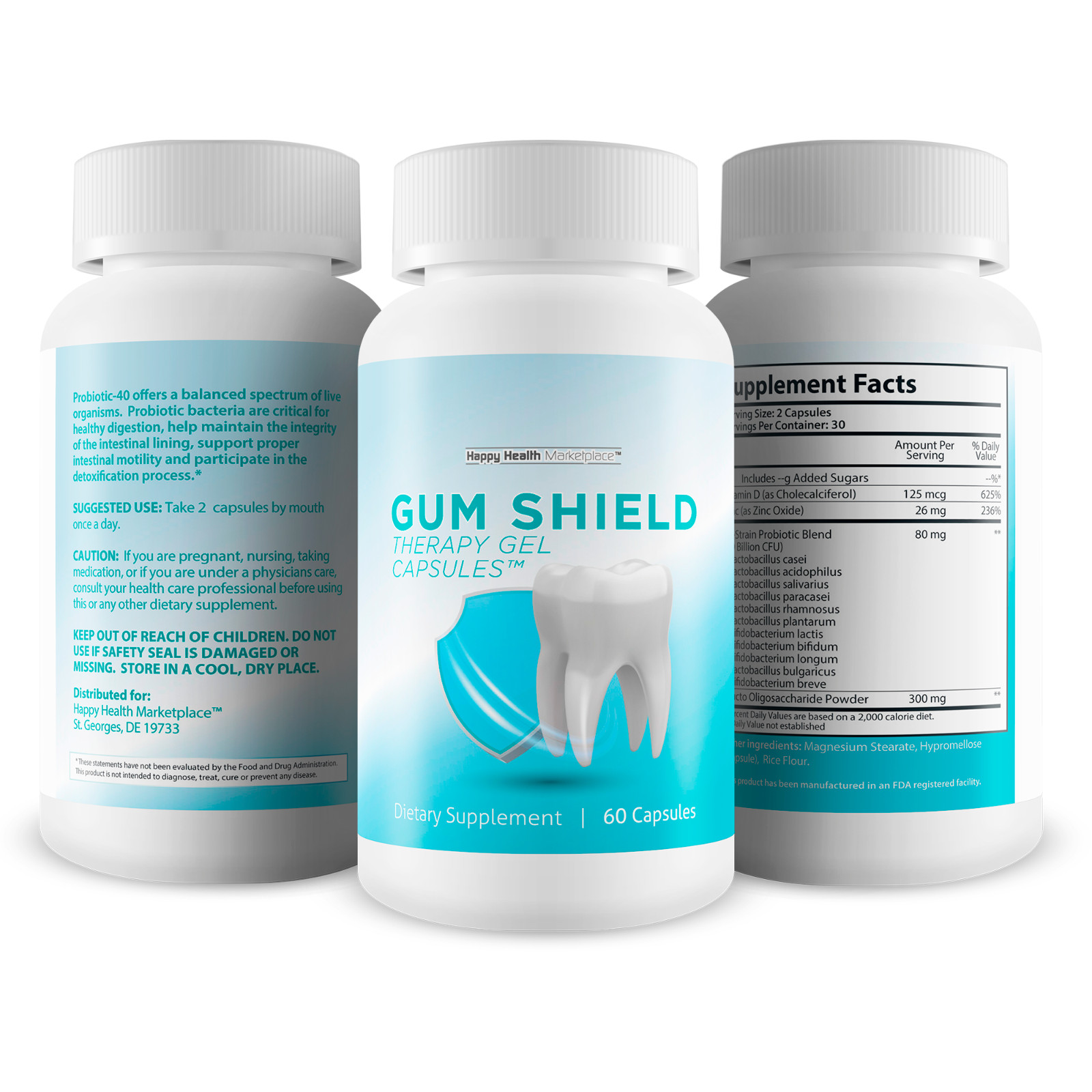 Gum Shield Therapy Gel Capsules – Our Best Oral Probiotics for Teeth and Gums