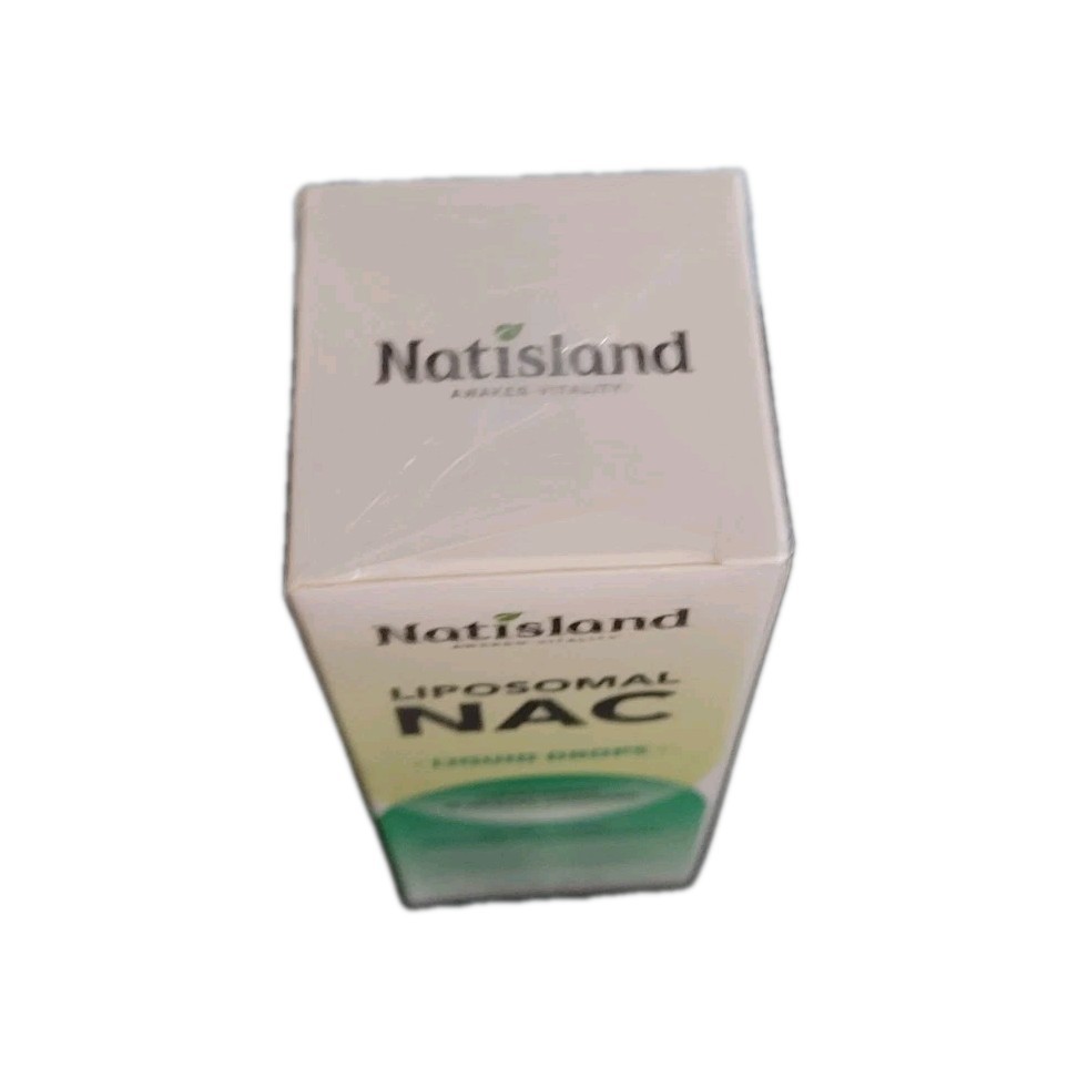 Natisland Liposomal NAC Liquid Drops 2 oz Sealed Exp 11/2027 Vegan GMP