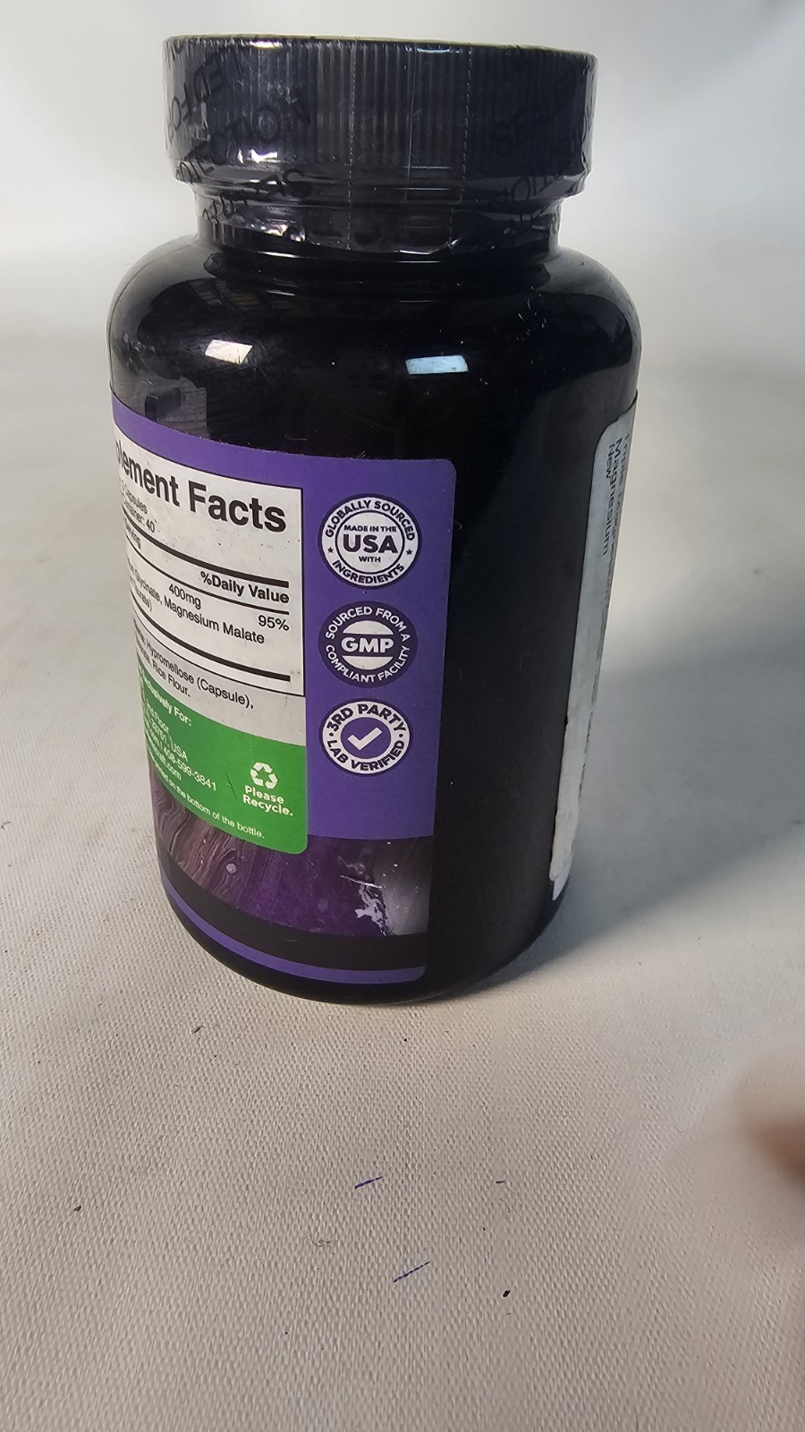 Triple Magnesium Complex Supplement 400mg Per Serving – High Absorption 8/2028