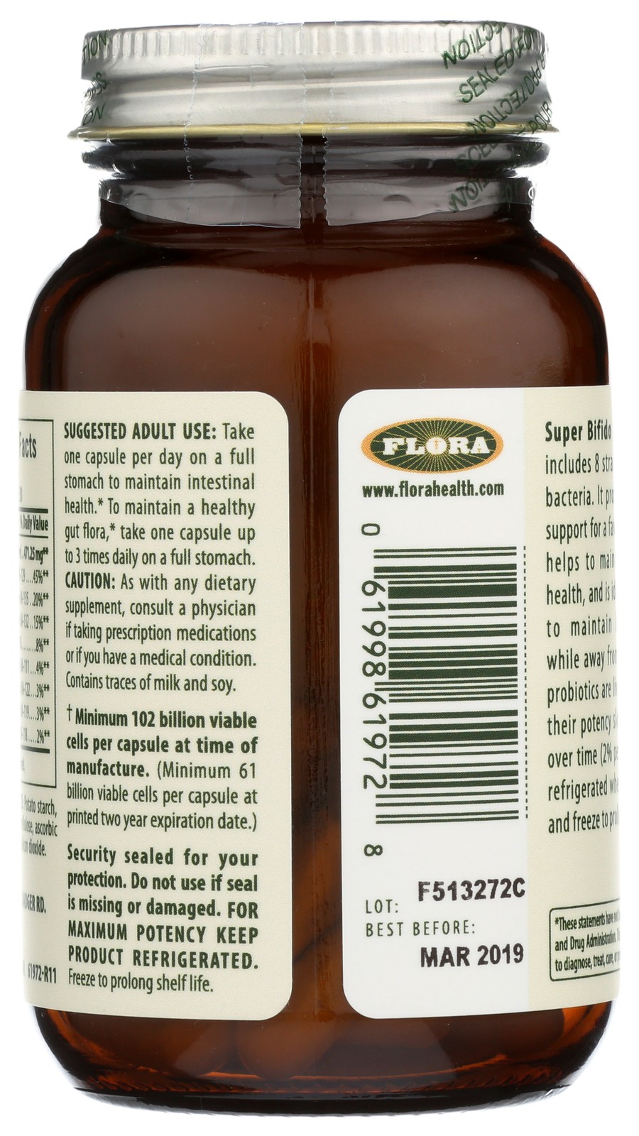 Super Bifido Plus Probiotic By Flora 30 Count Capsules 1 Pack