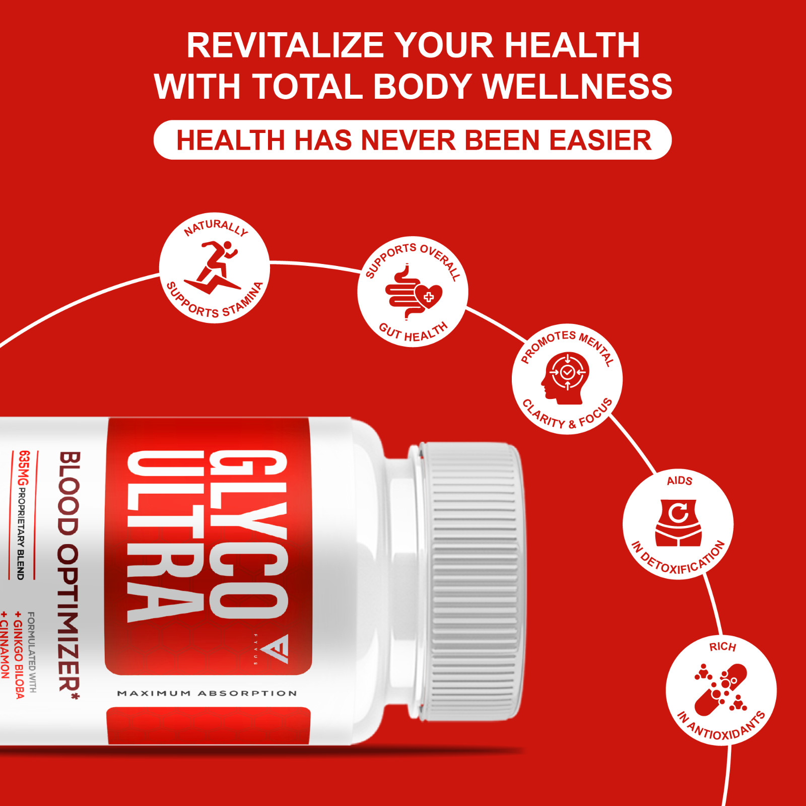 Glyco Ultra Blood Optimizer, Glyco Ultra Max Strength (60 Capsules)