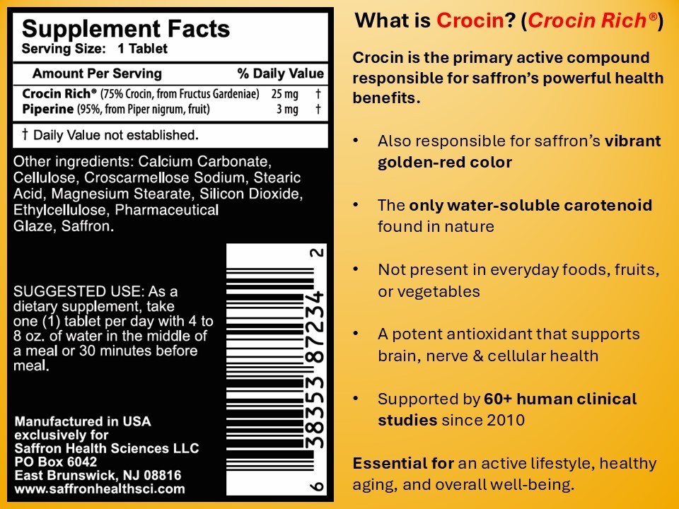 CROCIN RICH II – for Energy, Mobility, Joint, Motion & Cognitive Health, 60ct