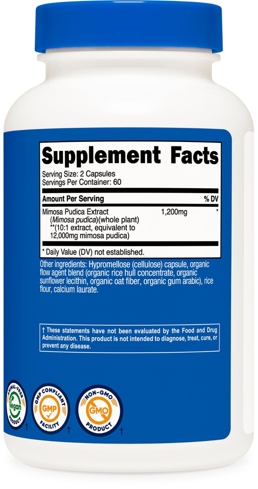 Nutricost Mimosa Pudica Seed 10:1 Extract (120 Capsules, 60 Servings) – Non-GMO