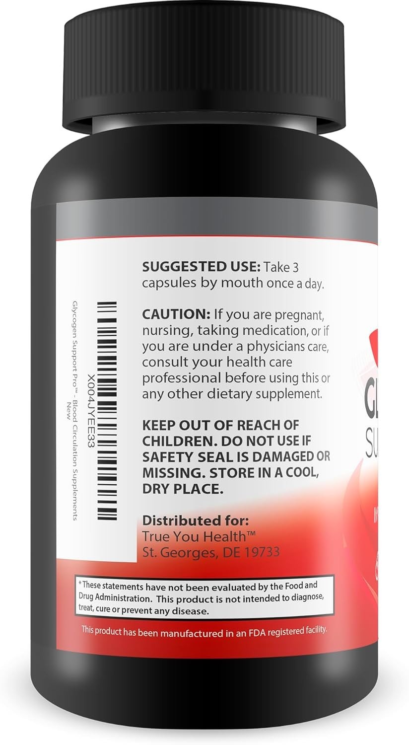 GLYCOGEN SUPPORT PRO, SUGAR CLEANSE DETOX CIRCULATION VEIN SUPPORT BLOOD BALANCE