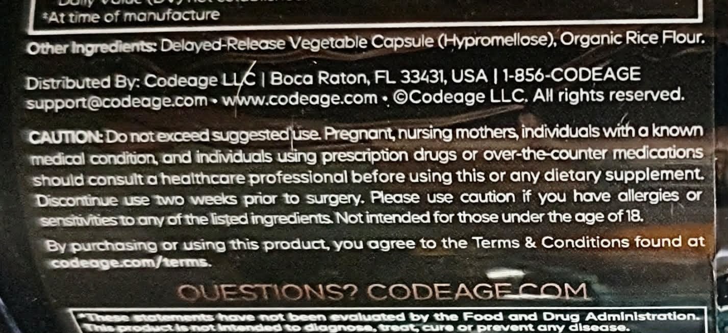 Men’s Daily Probiotic Prebiotic Beyond Vitamins Codeage Dietary Supplement