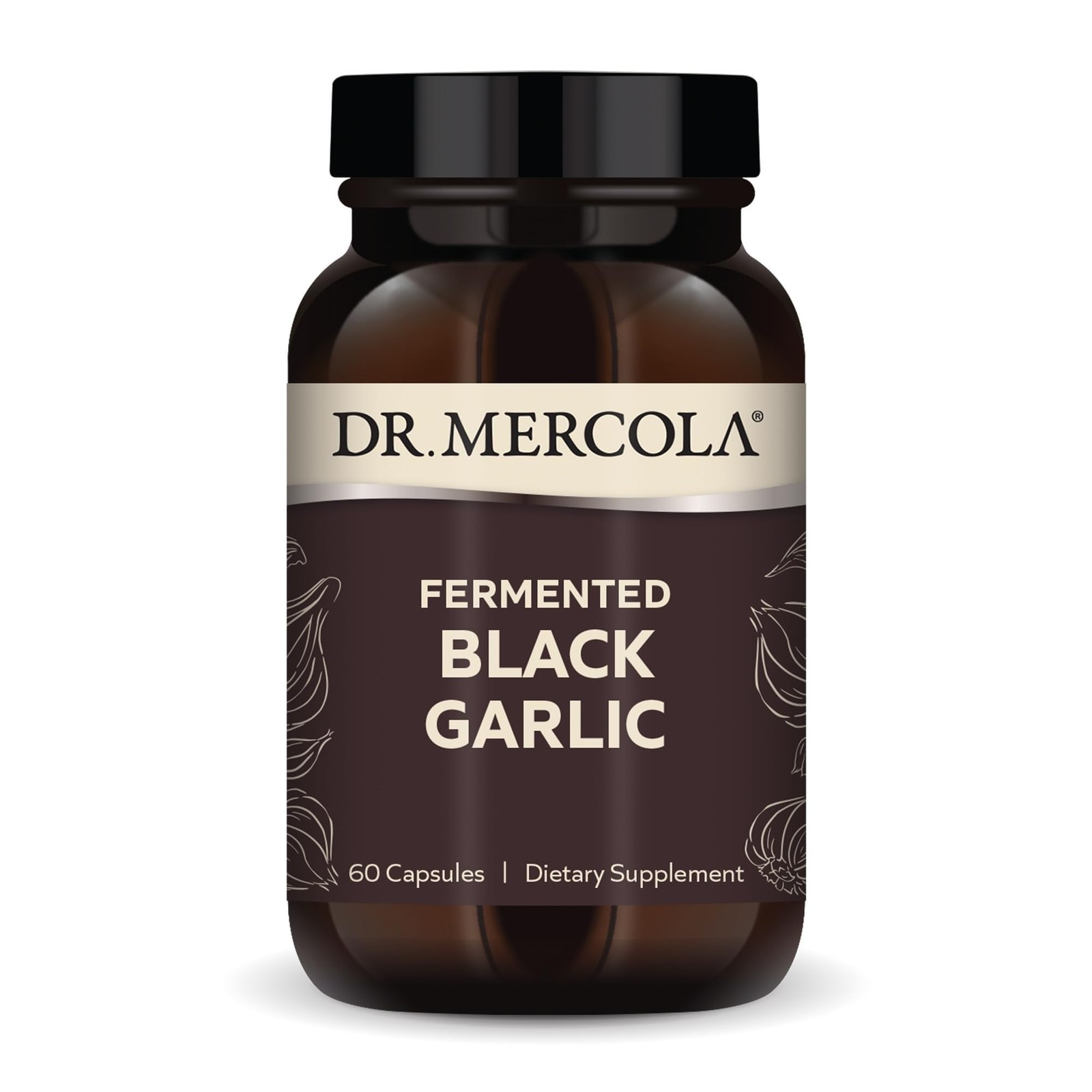 Dr. Mercola Fermented Black Garlic – Antioxidant 60 Count (Pack of 1)