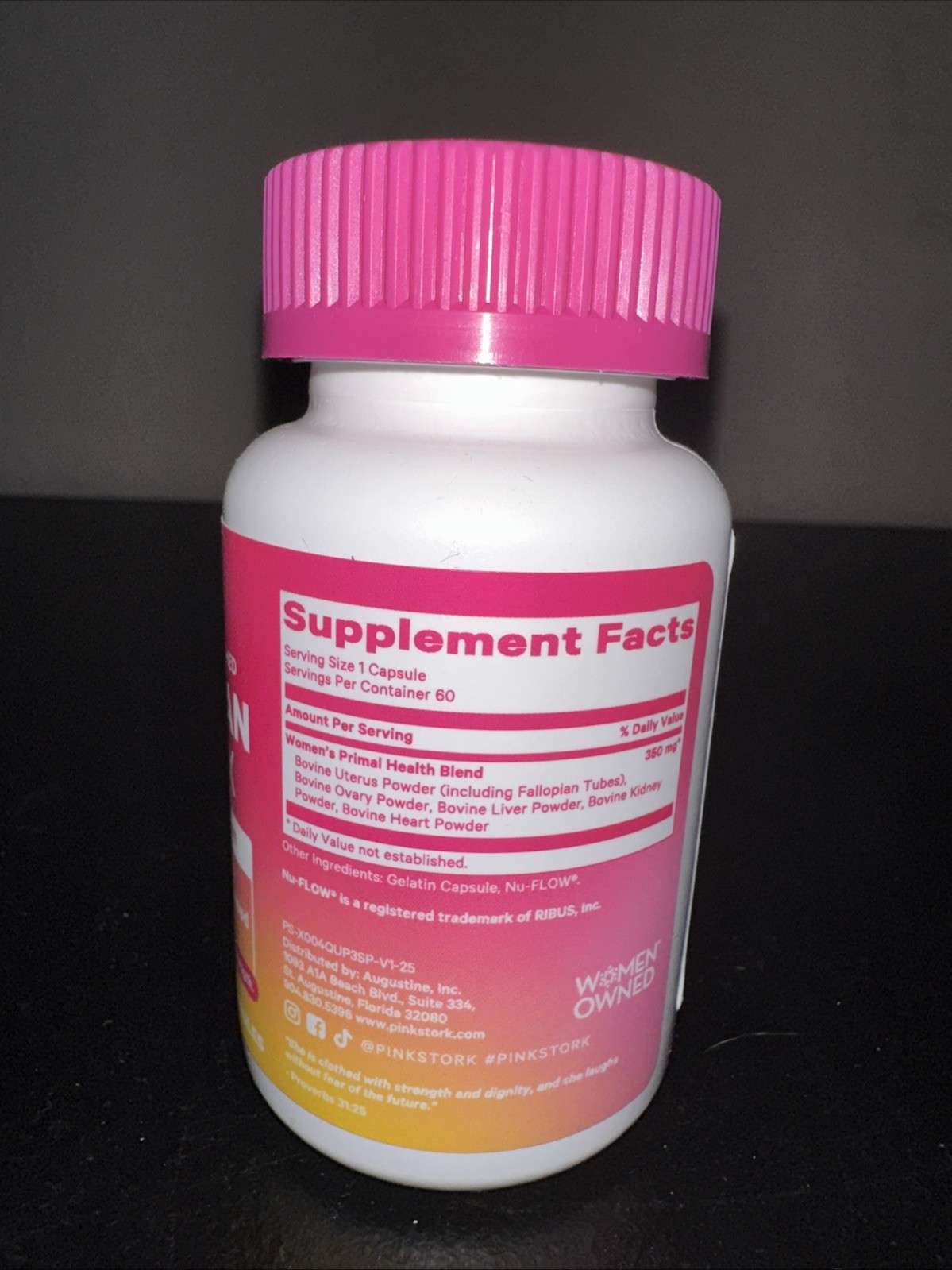 PINKSTORK Beef Organ Complex Grass Fed 60 Capsules Women Hormone Energy Support