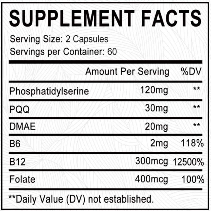 Soomiig Phosphatidylserine 120mg, 120 Capsules, Soy Free