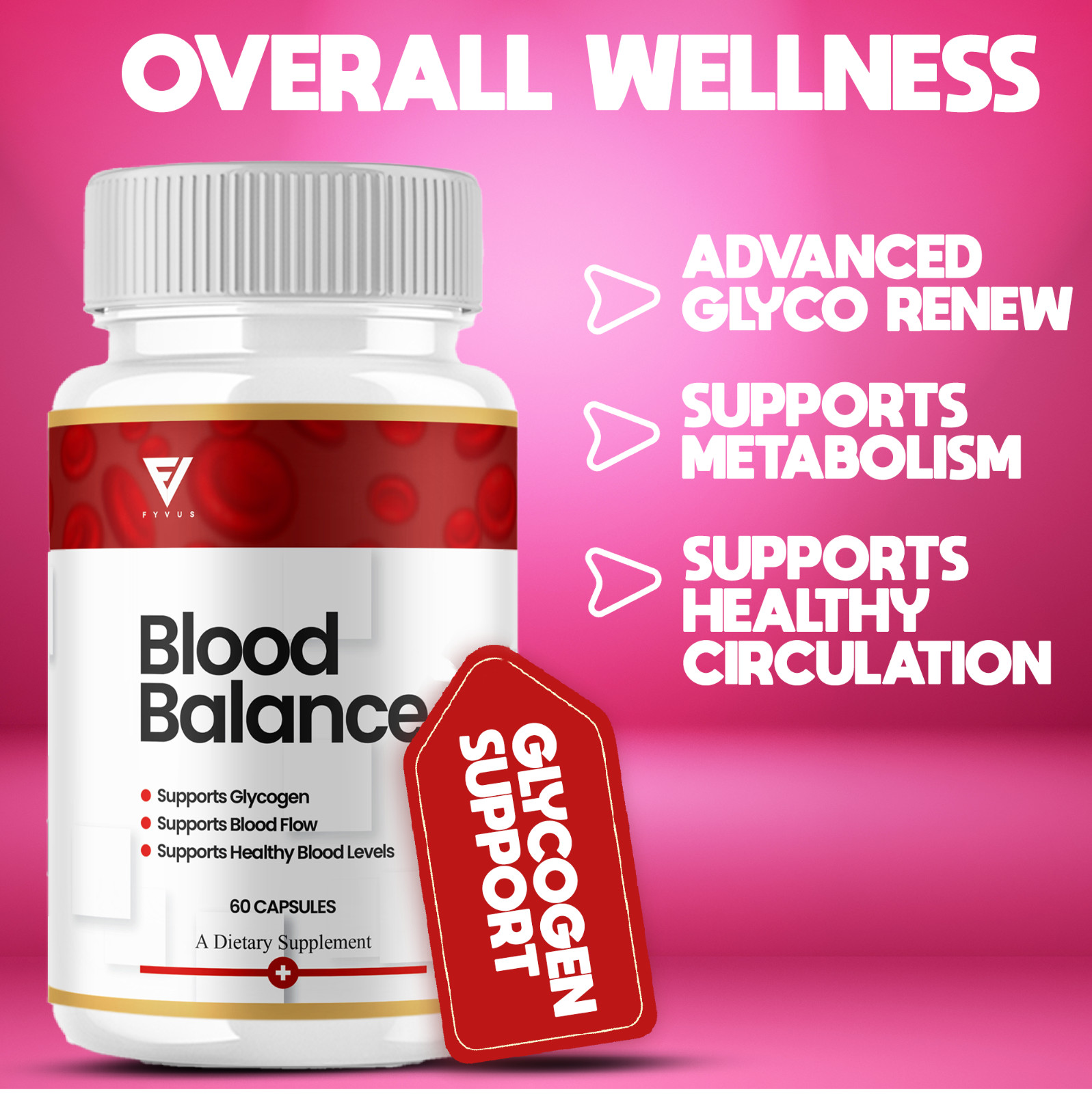 (3 Pack) Blood Balance Glycogen Pills BloodBalance Glyco Support (180 Capsules)
