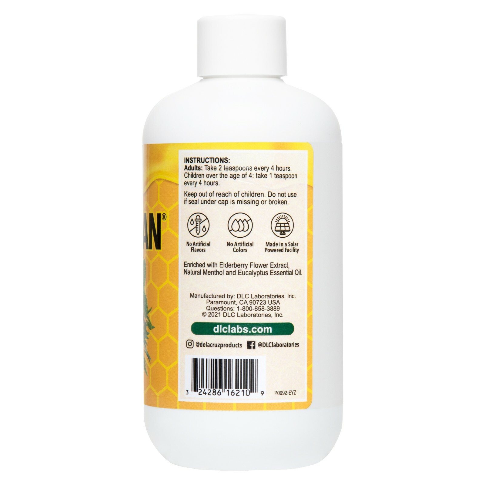 Broncosan Honey & Herb Syrup, Soothing & Refreshing, USA Made, 11.4 oz Exp. 2/27