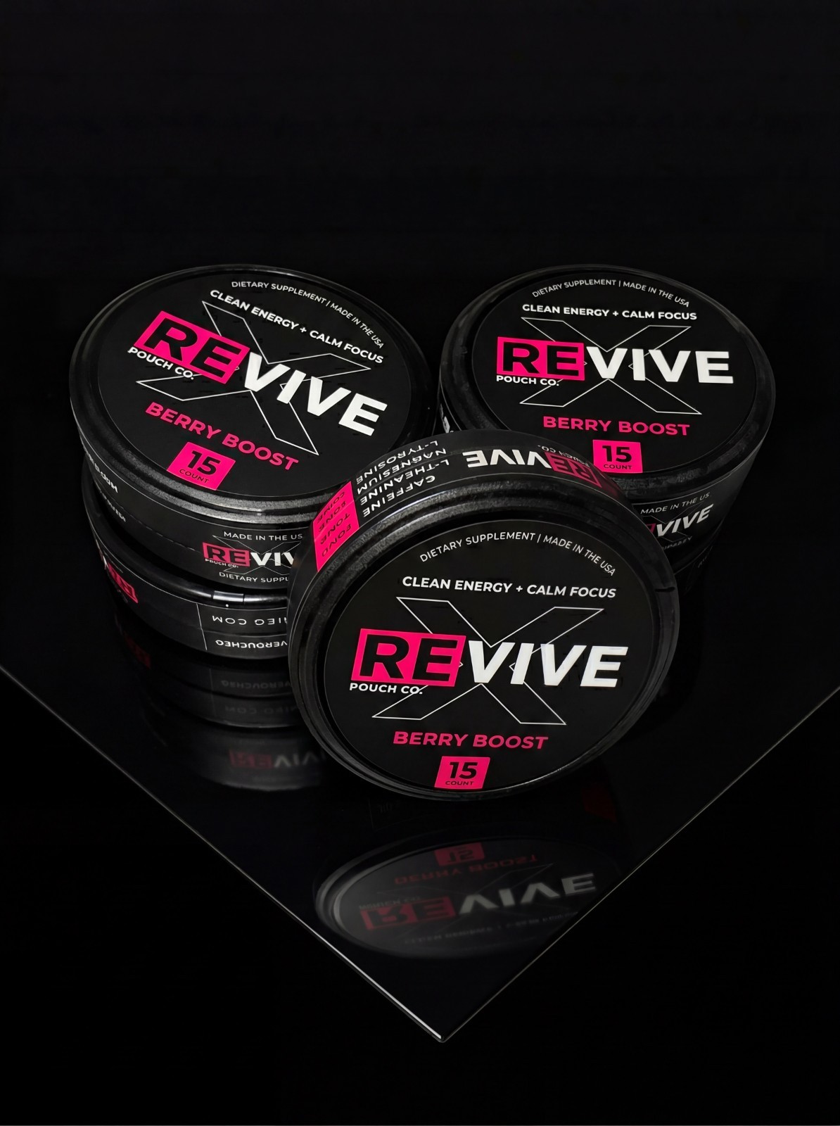 Revive X Pouches 5 Pack | No Crash Nootropic Energy L-Theanine Caffeine