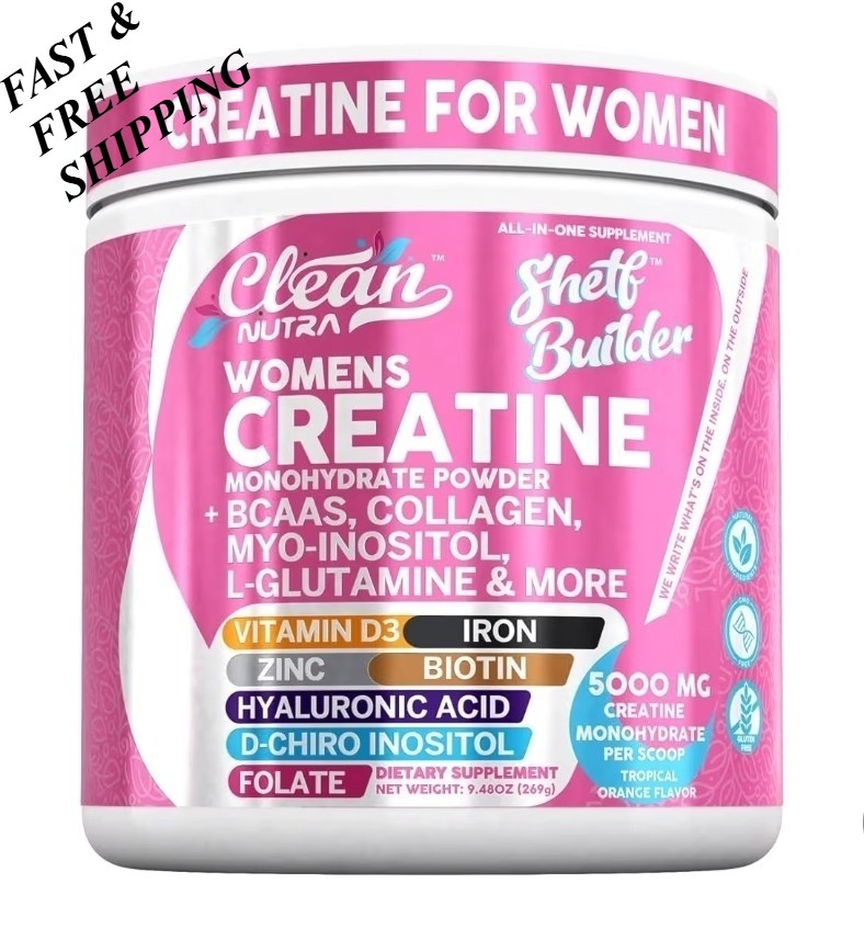 Women’s Creatine Powder w/ BCAAs, Collagen, Inositol – Clean Nutra Shelf Builder