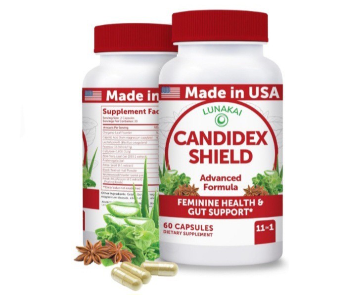 Lunakai USA Made Candida Cleanse Detox for Women & Men 11-in-1 Gut Cleanse 60ct